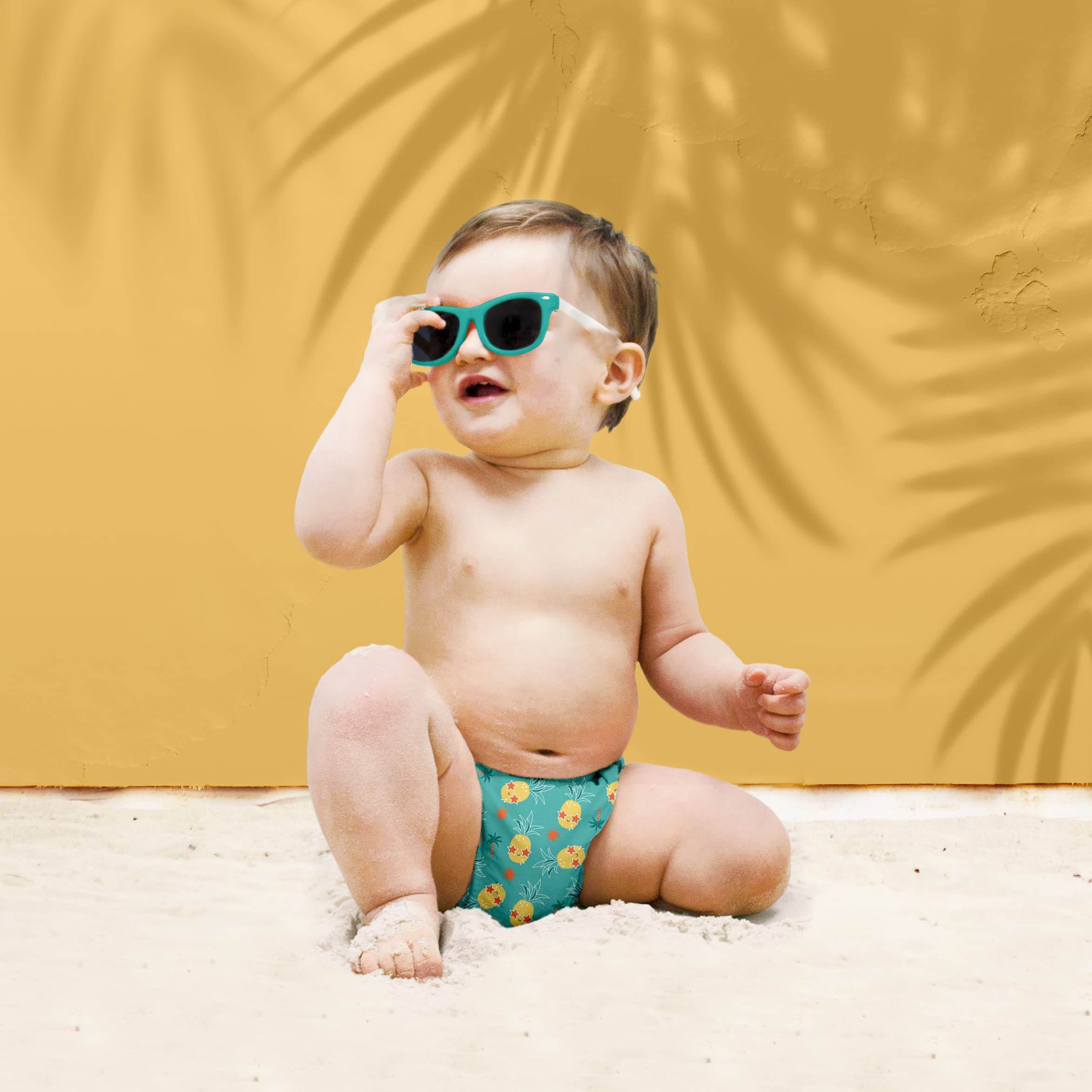 Bambino Mio, pañal bañador, fiesta de la piña, mediano (6-12 meses) — view 2