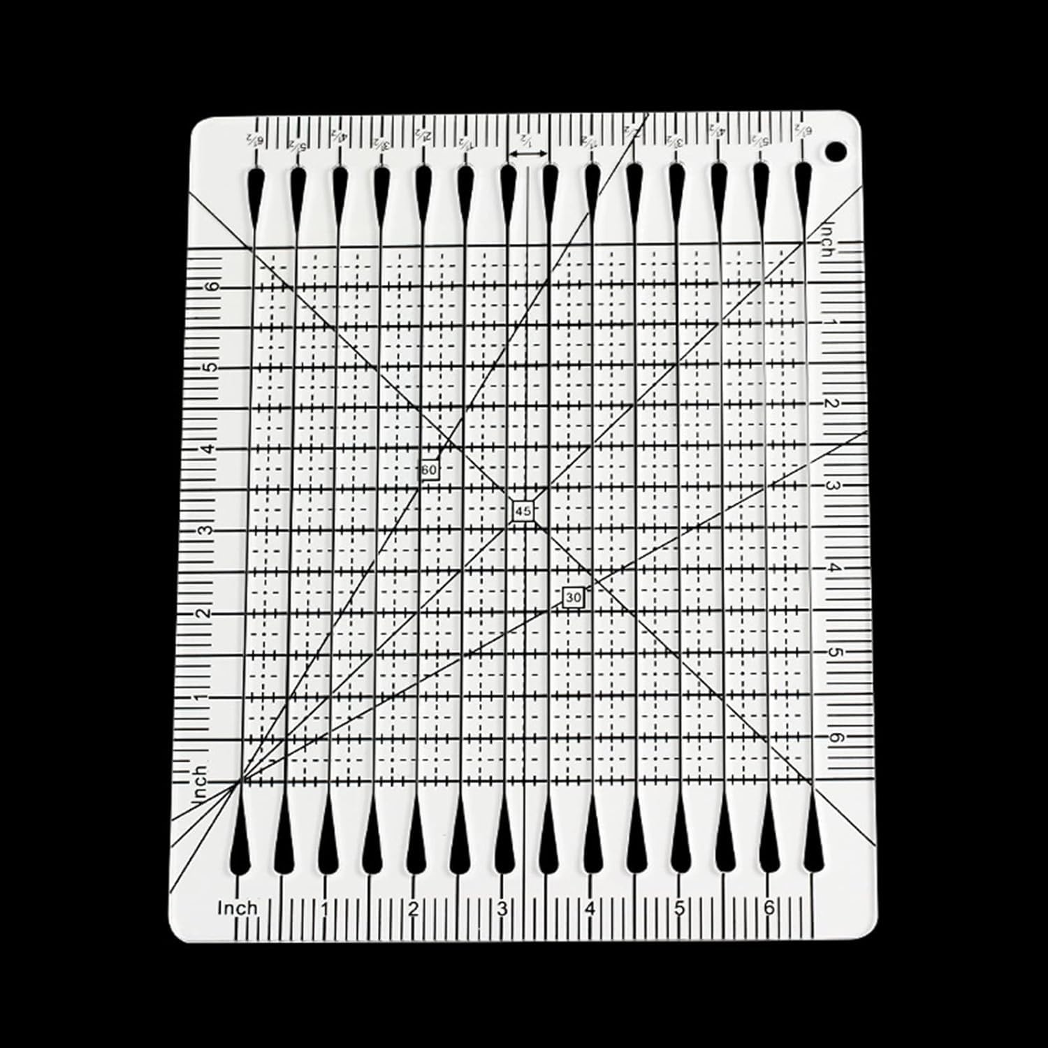 Reglas de acolchado acrílicas, regla de acolchado ranurada, regla de patchwork duradera, regla de corte transparente for manualidades de bricolaje, plantilla for acolchado for cortar, regla de costura
