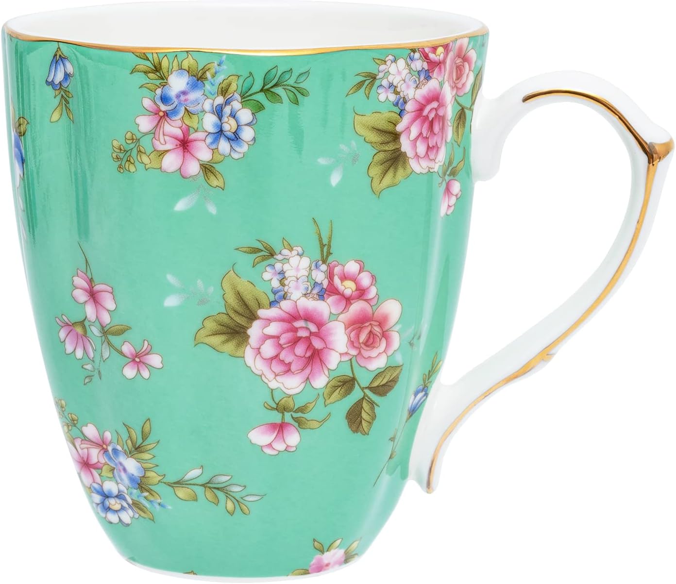 13oz Flora Mug Bone China Coffee Mugs Bone Teacup Valentine's Day Mug Christmas Mugs birthday Gifts for Women Friends Coworker Boss