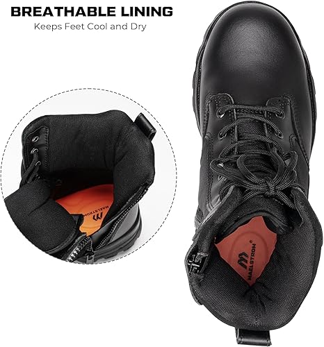 Miniatura 5 de Maelstrom TAC FORCE botas de trabajo tácticas militares, con cierre, de 8 pulgadas