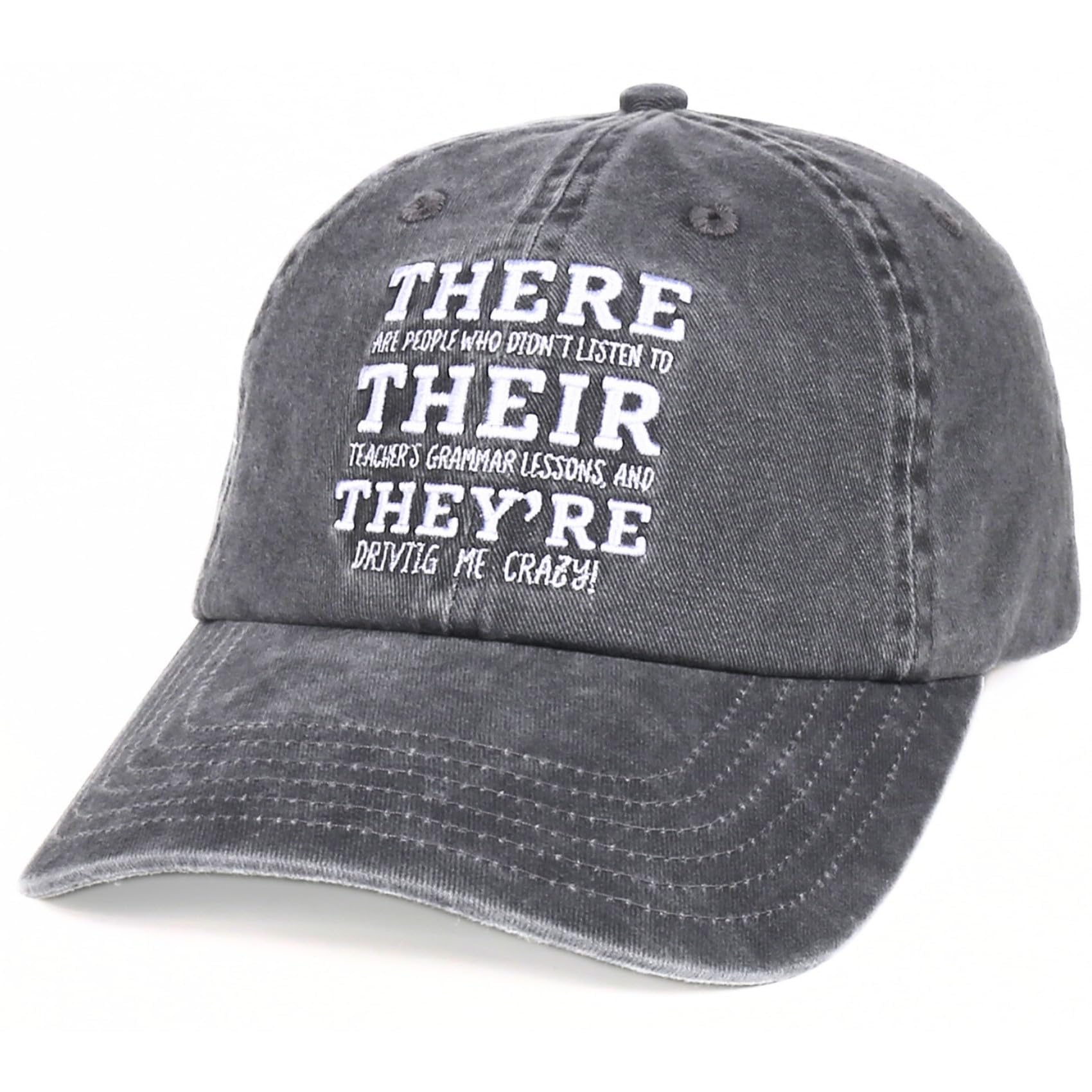 InnoBeta English Teacher Appreciation Gifts, Adjustable Embroidered Baseball Hat for Teacher Appreciation Day, Birthday, Thanksgiving, Christma, End of Term from Student Grey