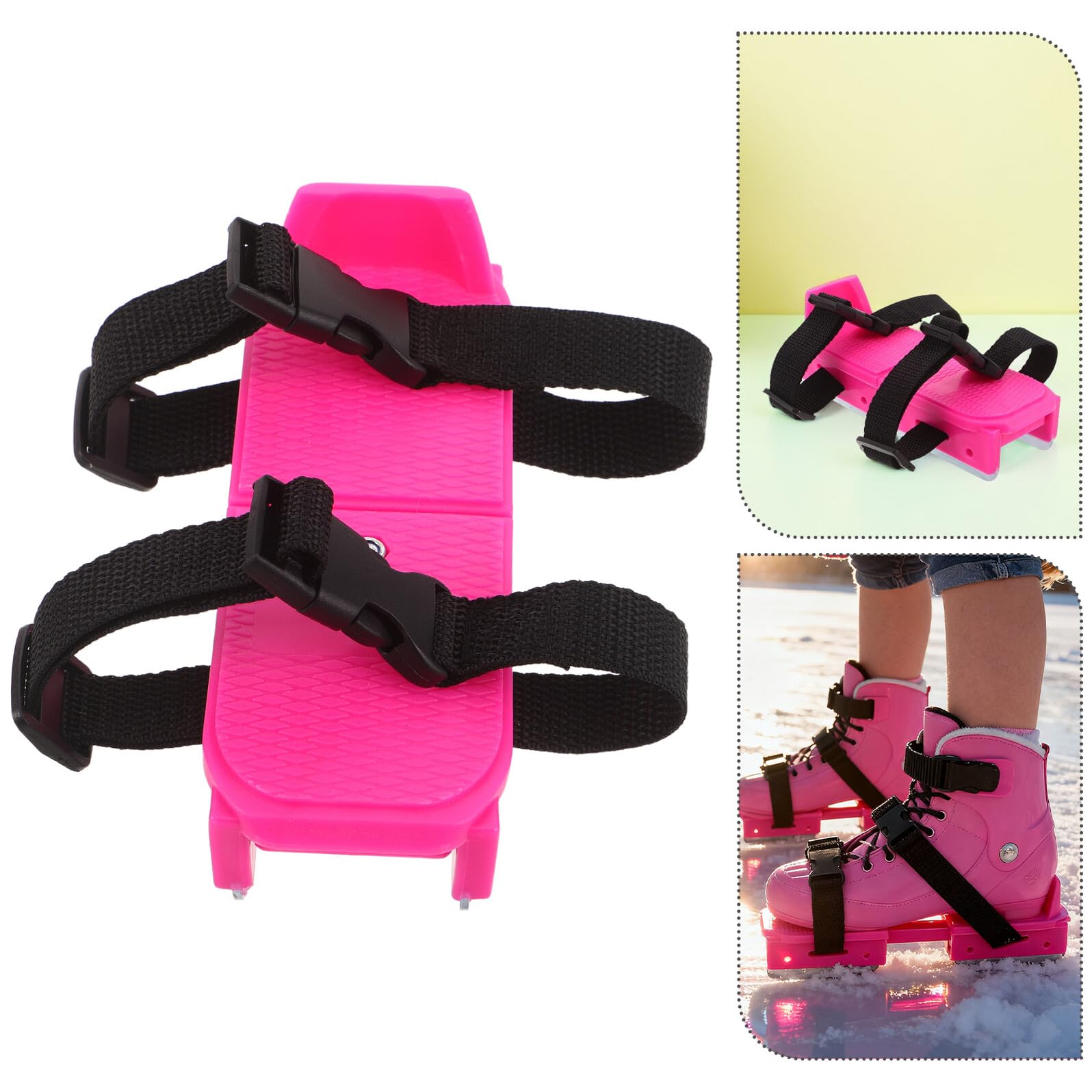 Hohopeti Pattini da Ghiaccio Regolabili per Scarpe da Pattinaggio per Principianti Supporto Stabile per Principianti Design per Sport Invernali all Aperto