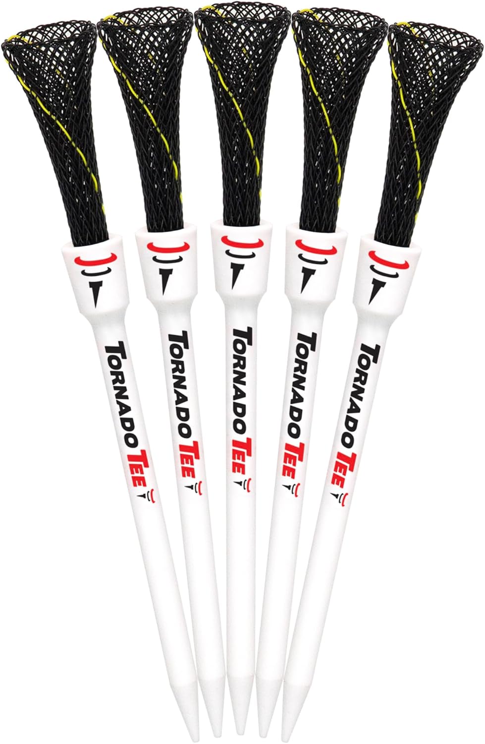 Tornado Tee 4" Long Drive High Performance Golf Tee (Black)