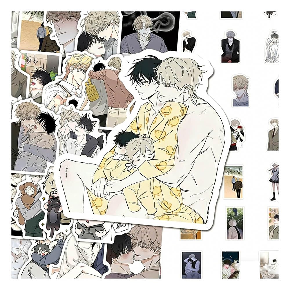 Low TideTwilights Stickers, 65 Pcs Anime Figure Vinyl Waterproof DIY Sticker Decals for Party, Water Bottle Scrapbook Laptop Skateboard Computer for Teens Students