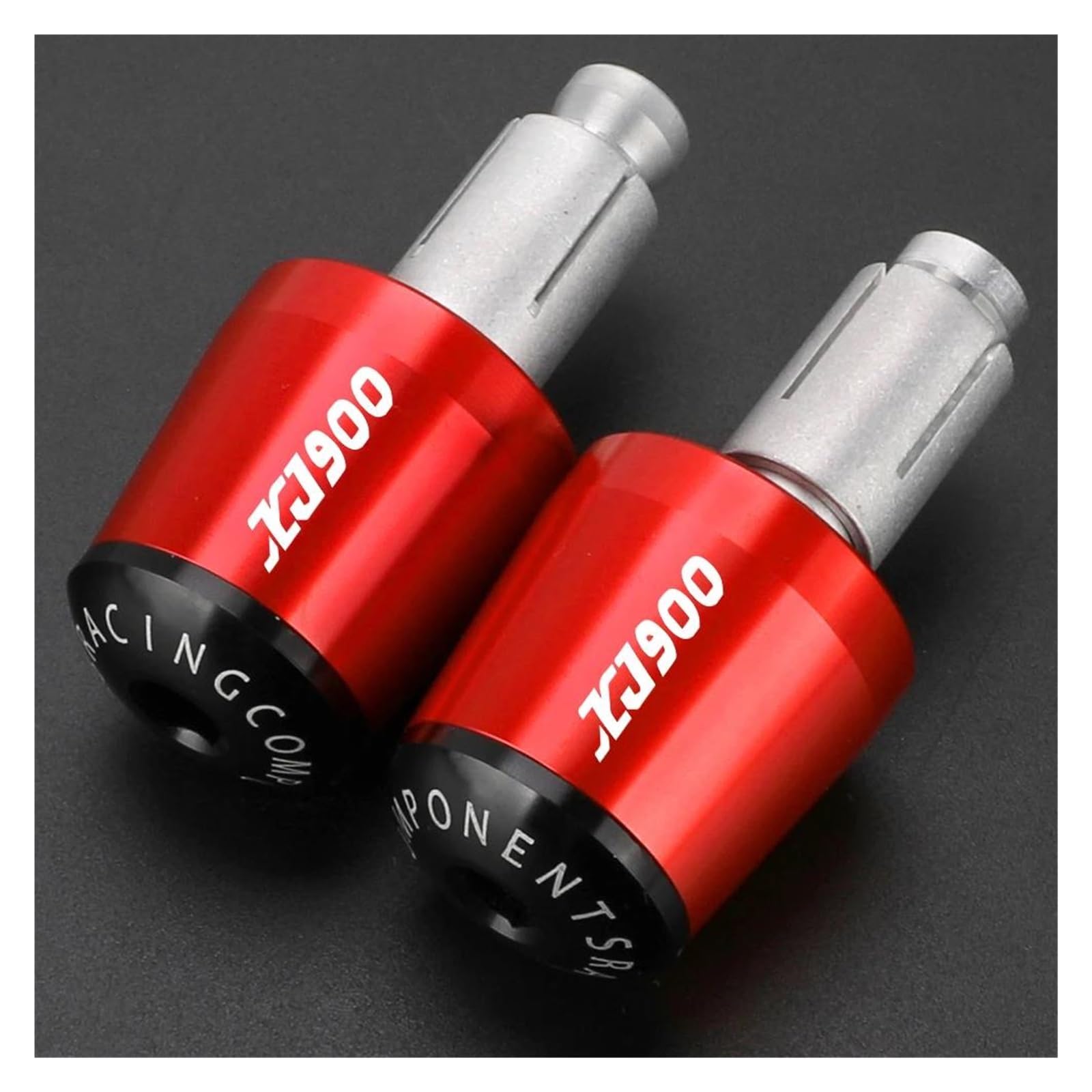 Embouts de poignées de guidon anti vibration moto rouge 22mm pour XJ900 1995-2003