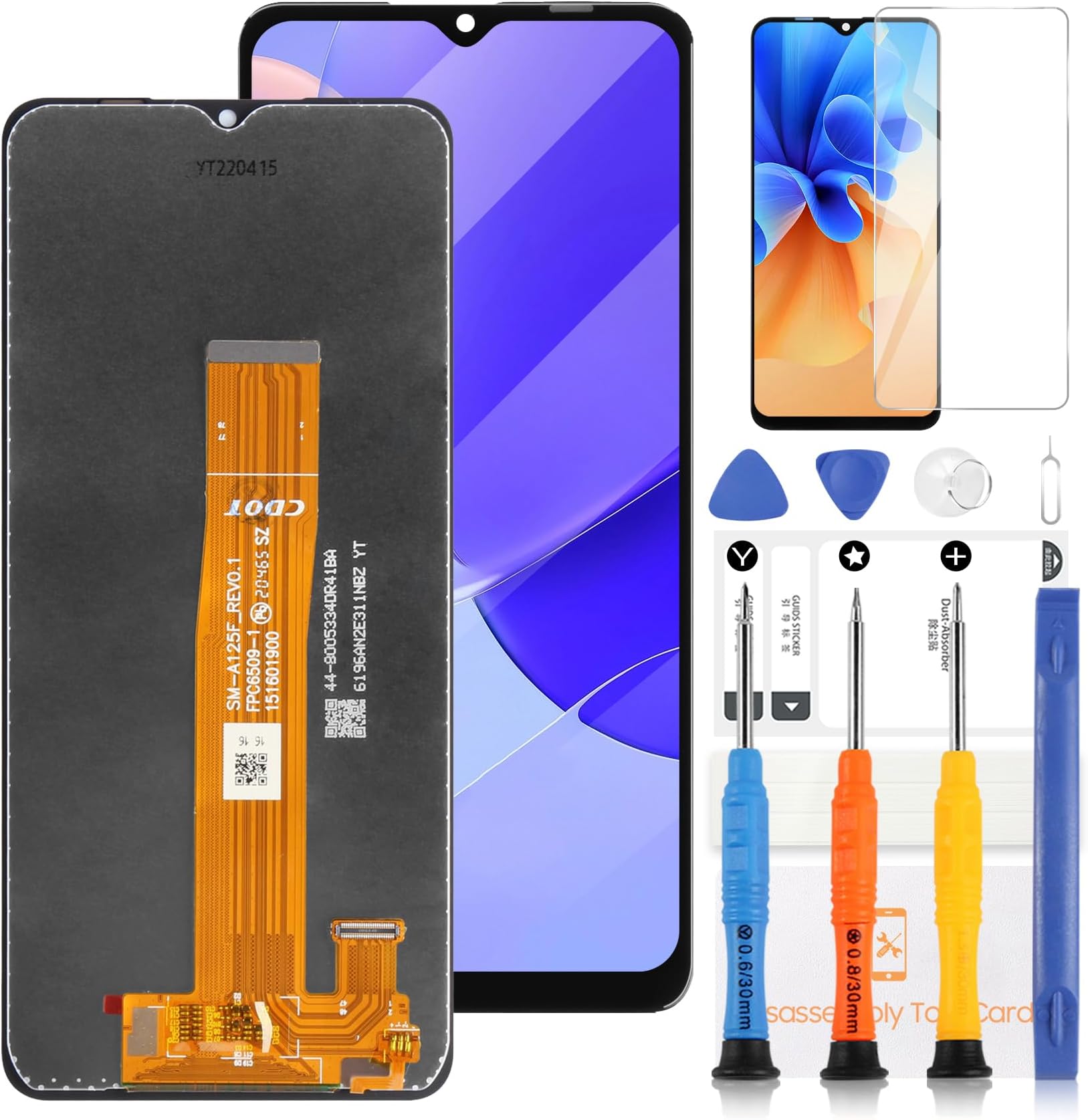 A-MIND For Samsung Galaxy A12 2020 A125 SM-A125F/DSN SM-A125F/DS SM-A125F SM-A125M SM-A125U SM-A125U1 SM-A125N SM-A125W LCD Screen Replacement, Touch Screen Digitizer Assembly Repair Parts with Tools