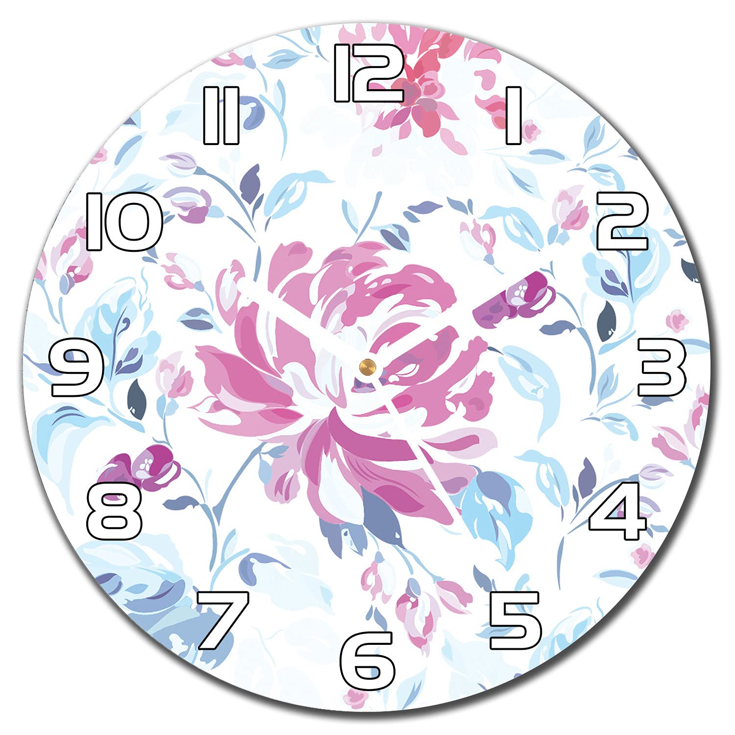 Horloge en verre securite 30cm aiguilles blanches pour apporter fraîcheur et calme