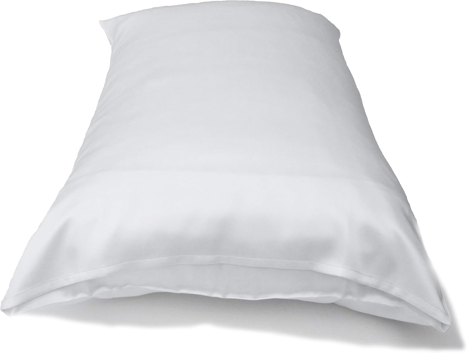 Natural Silk Pillowcase, White Standard/Queen Pillow Cover