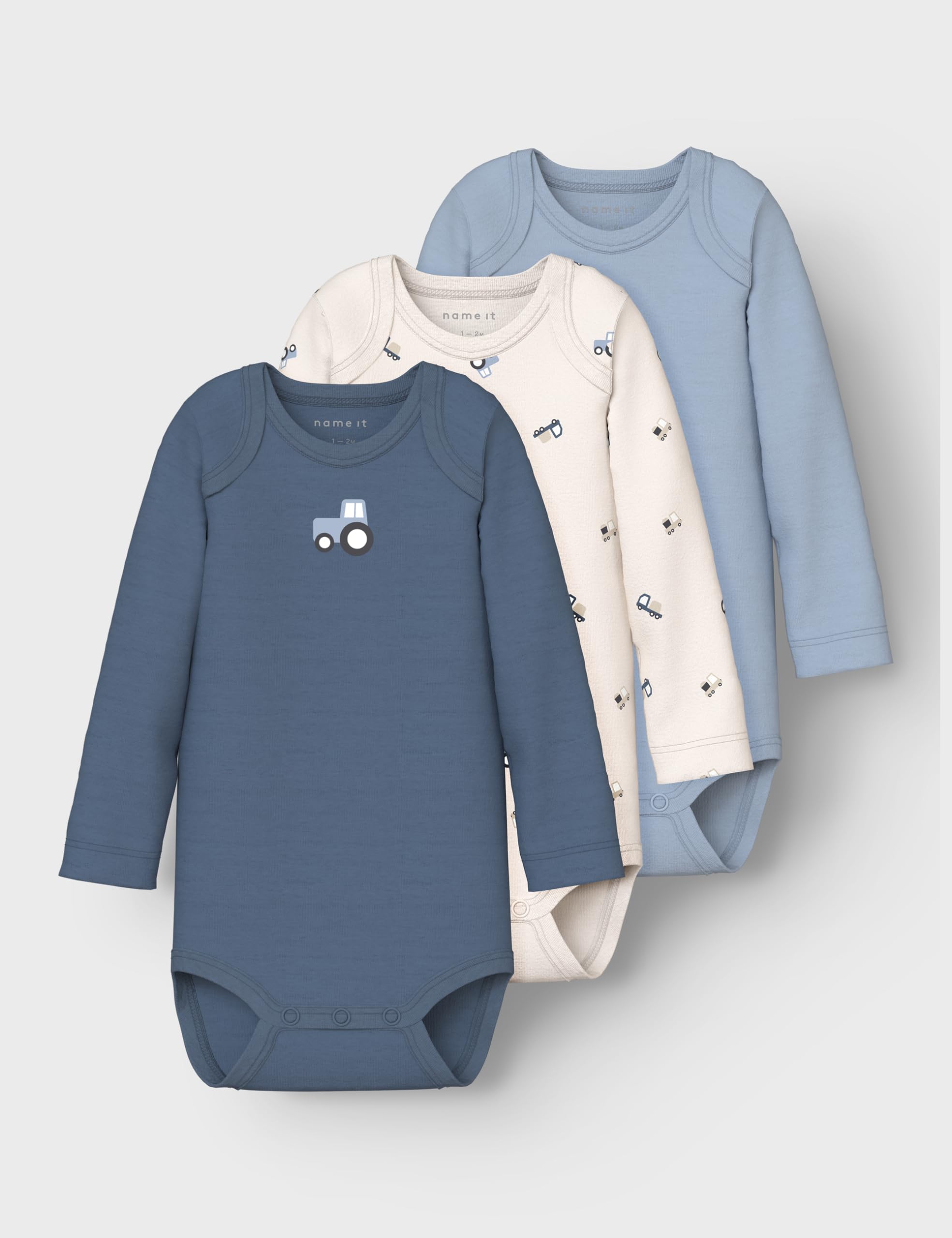 Name it baby Jet Stream Nbmbody męskie 3P LS Tractor Noos, numeric_86 (3 sztuki), Jet Stream, numeric_86