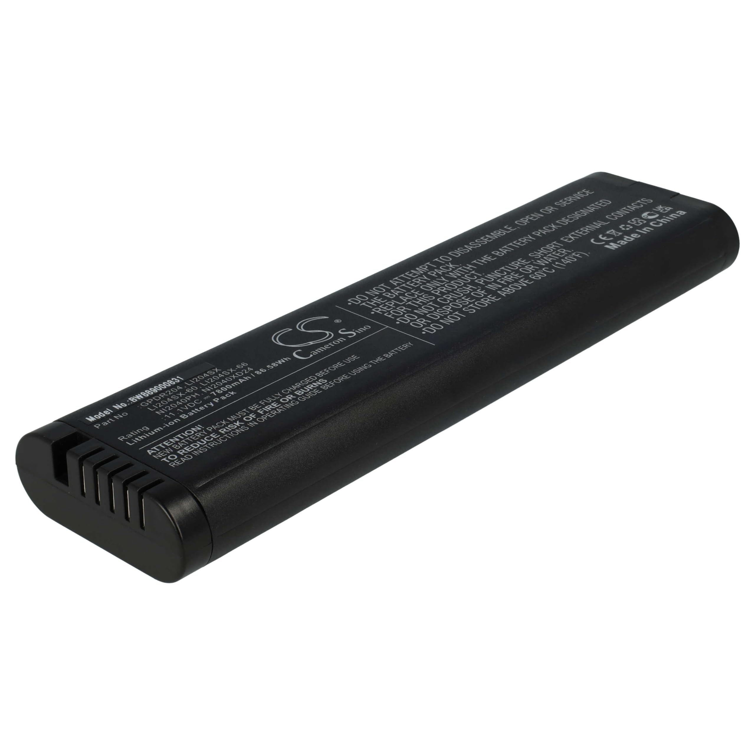 vhbw batteria compatibile con TekTronix REI DPA-7000, TPS2012B, TPS2000B, TPS2024B, TPS2014B dispositivo di misurazione (7800mAh, 11,1V, Li-Ion)