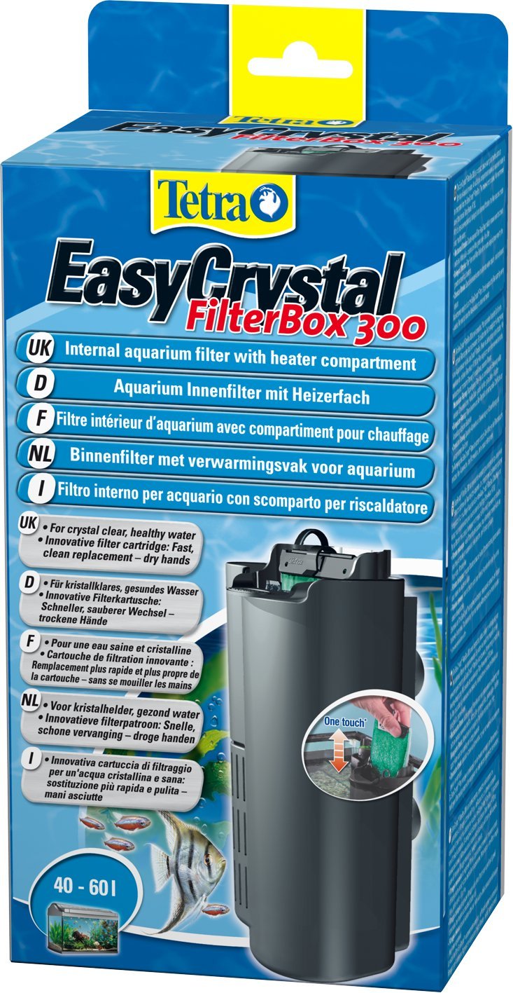 Tetra EasyCrystal Aquarium Filterbox 300 - Filter für kristallklares gesundes Wasser & EasyCrystal Filter Pack 250/300 Filterpads (Filtermaterial für EasyCrystal Innenfilter), 3 Stück