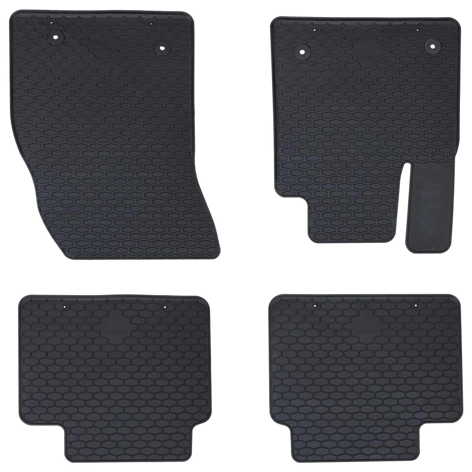 Tapis de sol voiture caoutchouc étanche antidérapant auto noir - 8