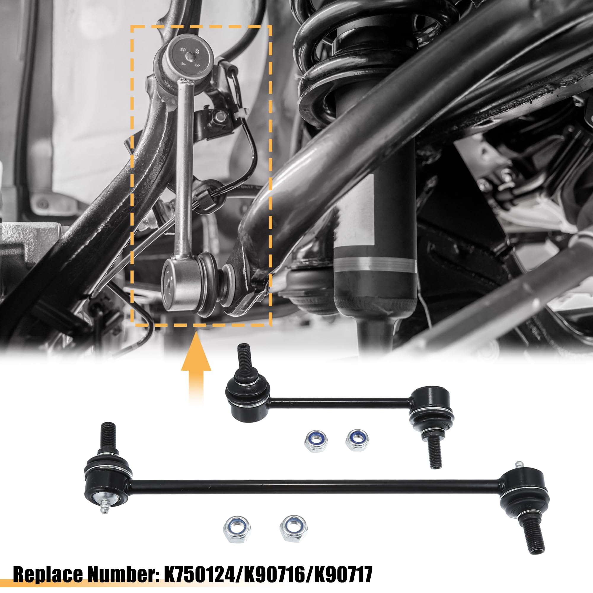 안∮an 2pc Front Sway Stabilizer Bar End Links K750124 For Honda