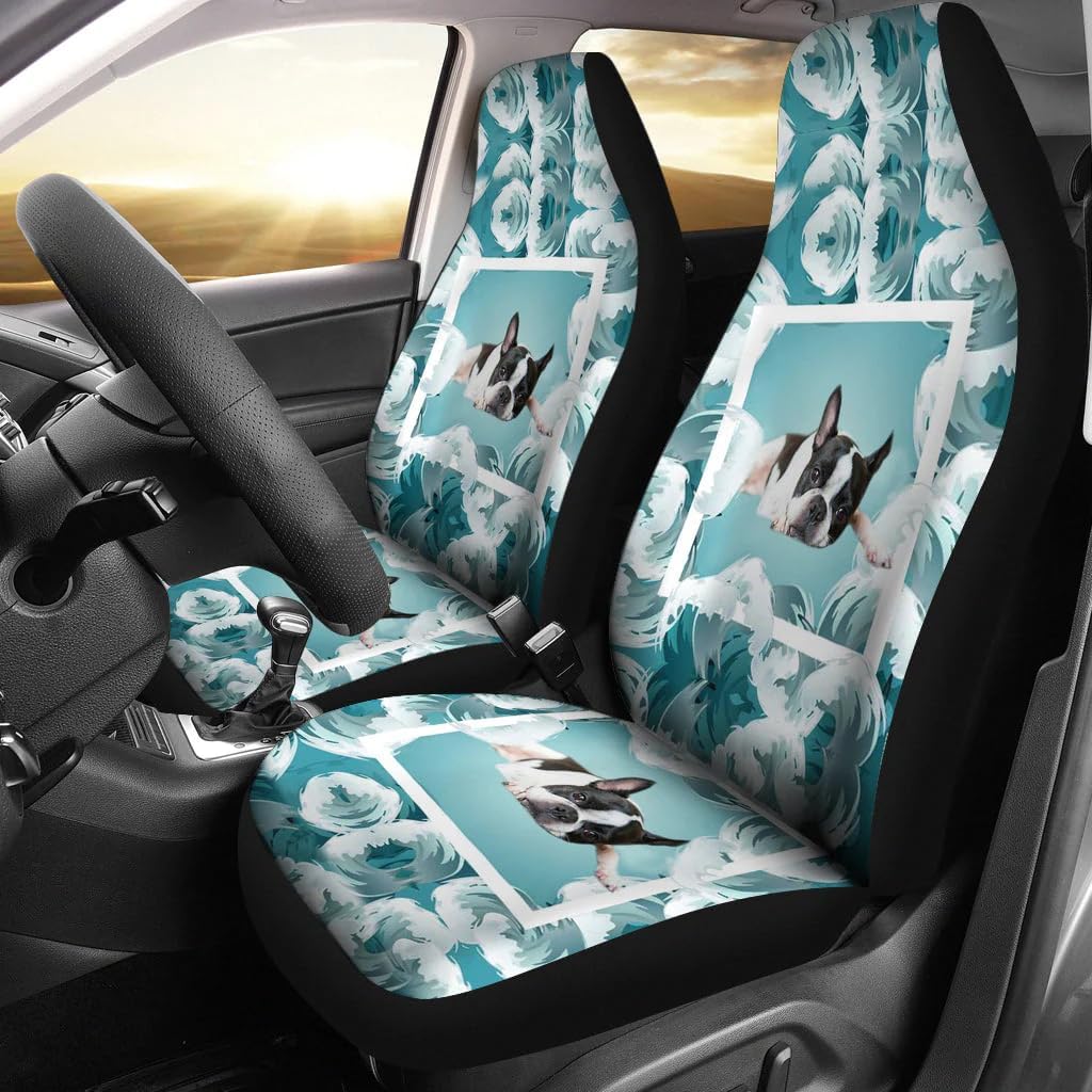 Cute Boston Terrier Print Car Seat Covers Universal Fit Car Seat Covers - Cute Boston Terrier Print Car Seat Covers
