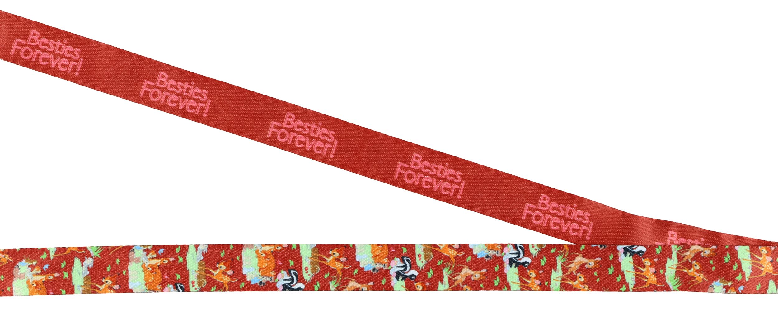 Disney Bambi Besties Forever Cordon avec porte-badge transparent et breloque en caoutchouc Bambi et Thumper de 5,1 cm