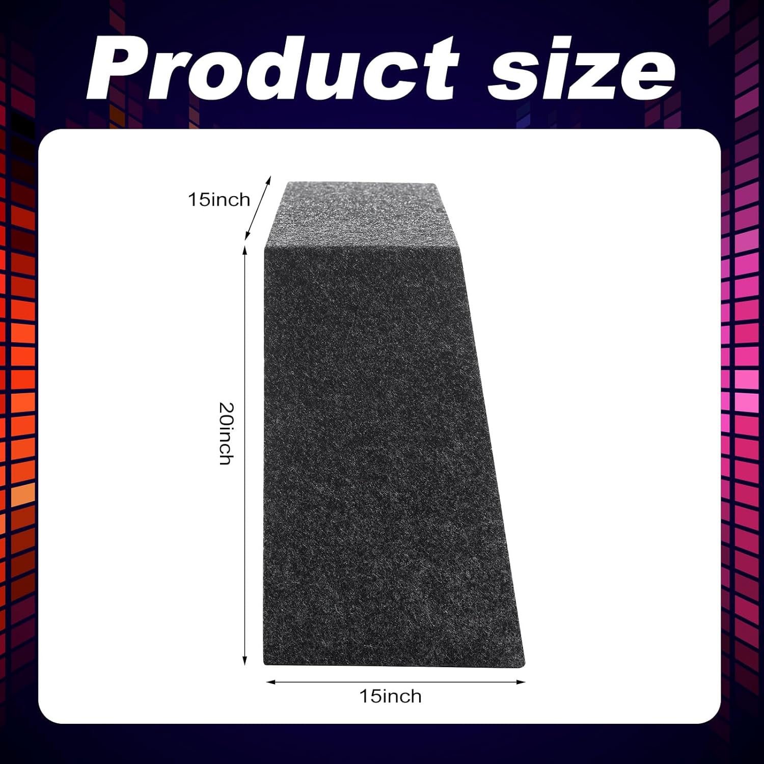 BBTO 2 Pack Large Angled Style Car Audio Speaker Box Single 6 x 9 Inch Car Audio Enclosures Sturdy Constructed Truck Speaker Box for Home Vehicle Subwoofer Sound Supplies