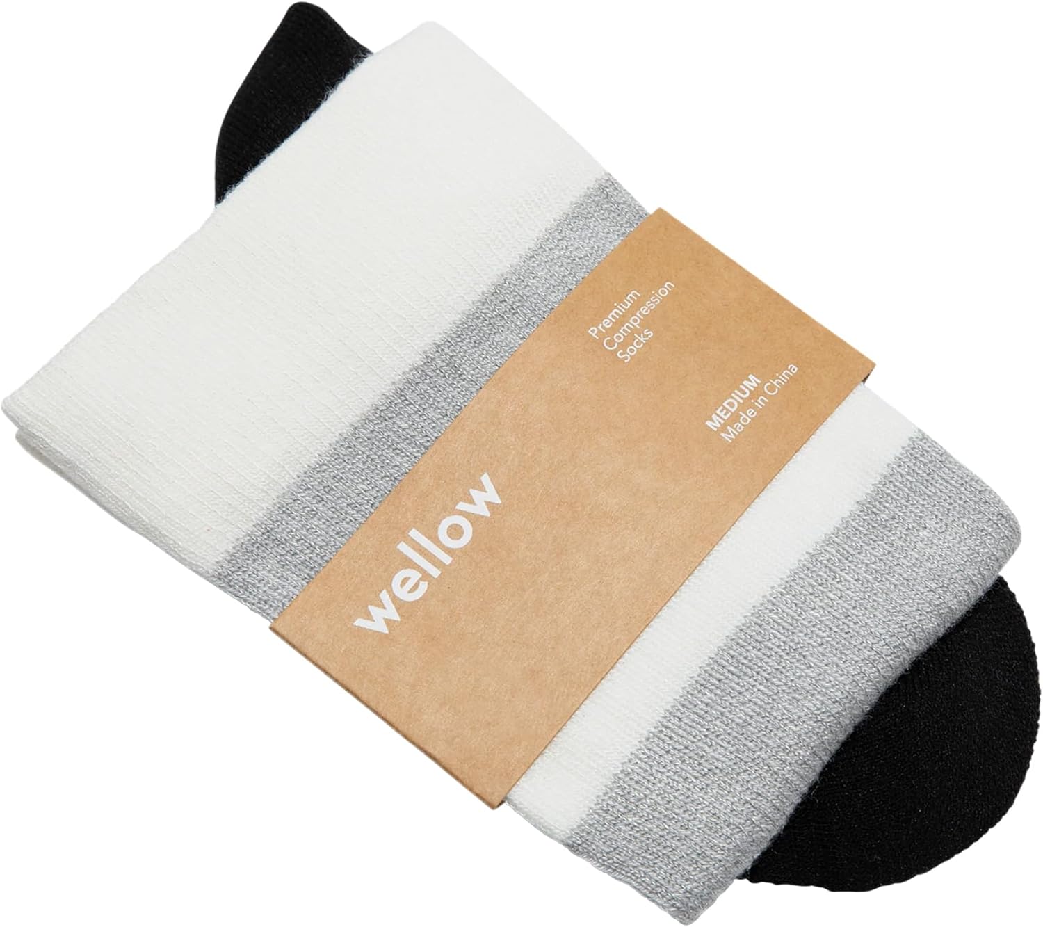 Wellow Wide Calf Compression Socks, Knee High Support, Fit for Men & Women, 18-25 mmHg, Made with Viscose from Bamboo