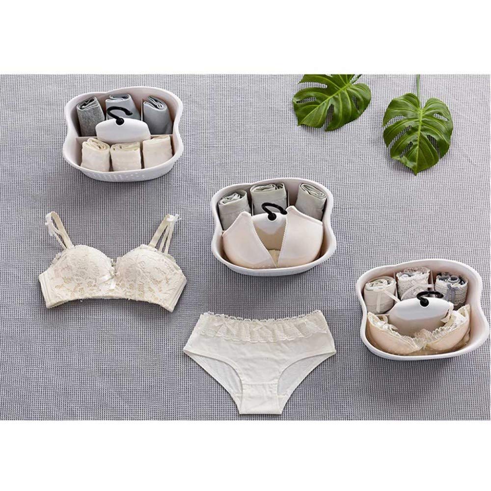 YJDQYGSNJ Estanteria Colgante en Tela,Pilas Rotación Cuna Estantería Colgante Plegable,Alojamiento Ropa Interior Calzoncillos una Buena Ventilación/blanco / 4 Piece