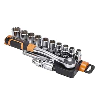 min　1-2 SHIRENOCK Lot de 13 douilles ½ standard, matériau : acier au