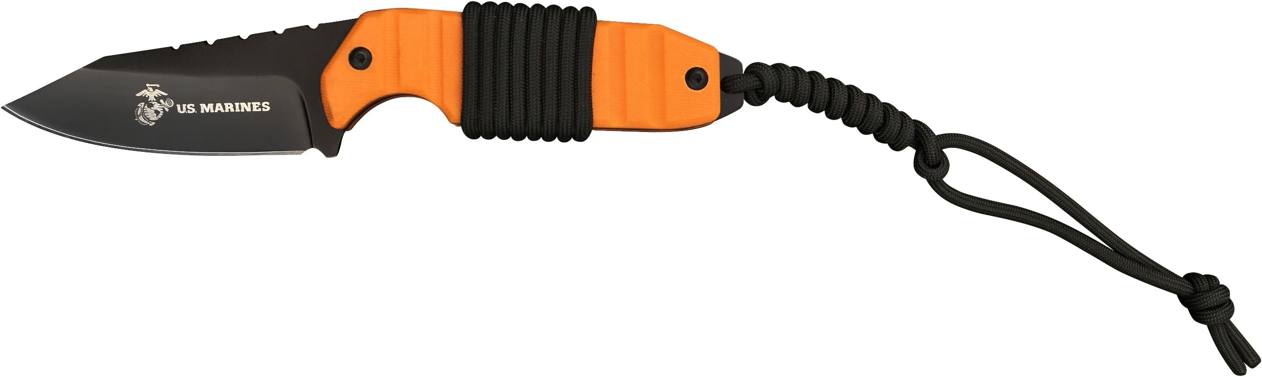 Elite Tactical US Marines M-2002OR Fixed Blade Knife, 7-Inch, Orange