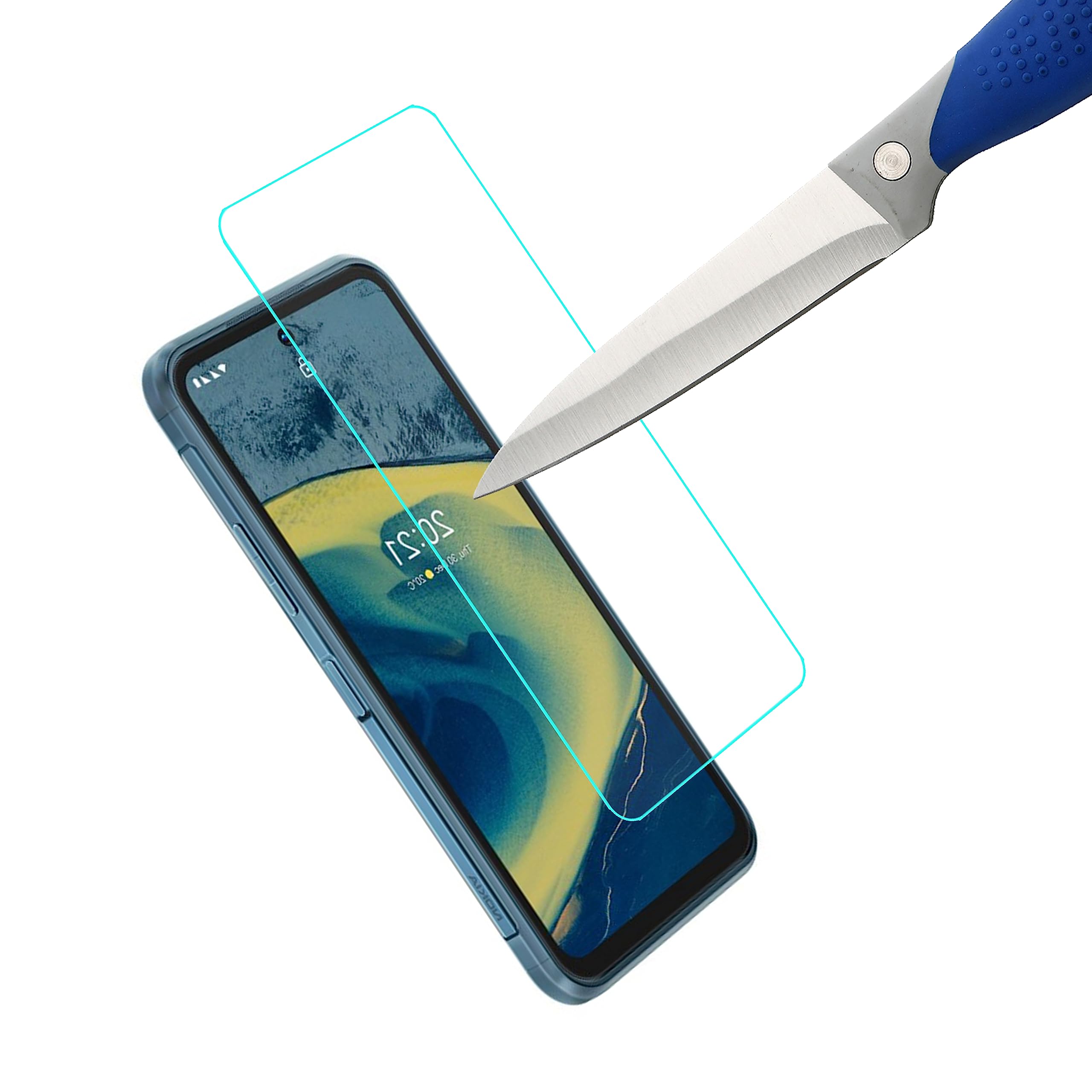 Brotect Pellicola Protettiva In Vetro Ibrido AirGlass Per Nokia T21 - Durezza 9H, Anti-Impronta, Made In Germany - 2