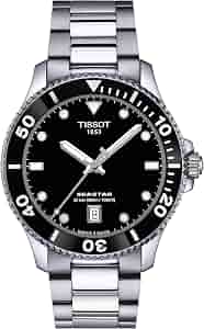 Amazon.com: Tissot Seastar 1000, Swiss Quartz, 40mm, Black Dial