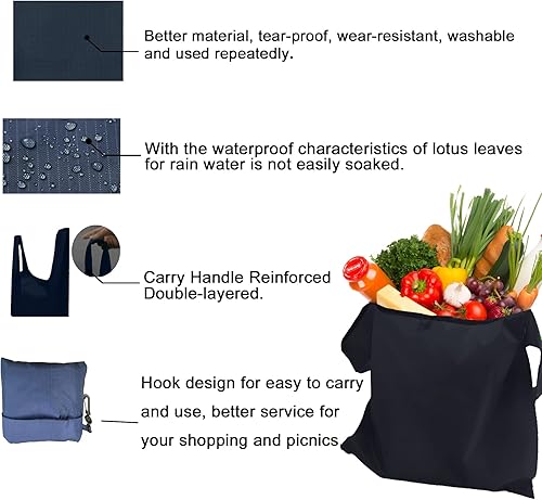 Miniatura 3 de evohyah 1 bolsa grande reutilizable para comestibles, bolsa de comestibles reutilizable de 61 libras, bolsa de reciclaje geométrica a la moda, bolsa