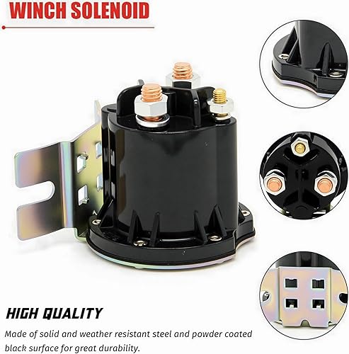 Miniatura 2 de Interruptor de relé de solenoide de arranque de 12V Contactor de servicio intermitente 3 terminales Corriente 150A Max 800A con tuercas y pernos