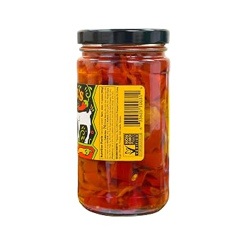 Mama Lil's Pickled Hungarian Goathorn Peppers in Oil, 12 oz | Mildly Spicy Gourmet Peppers with Garlic | Hand-Packed | NON-GMO | Italian Antipasto, Pizza, Sandwiches & Charcuterie
