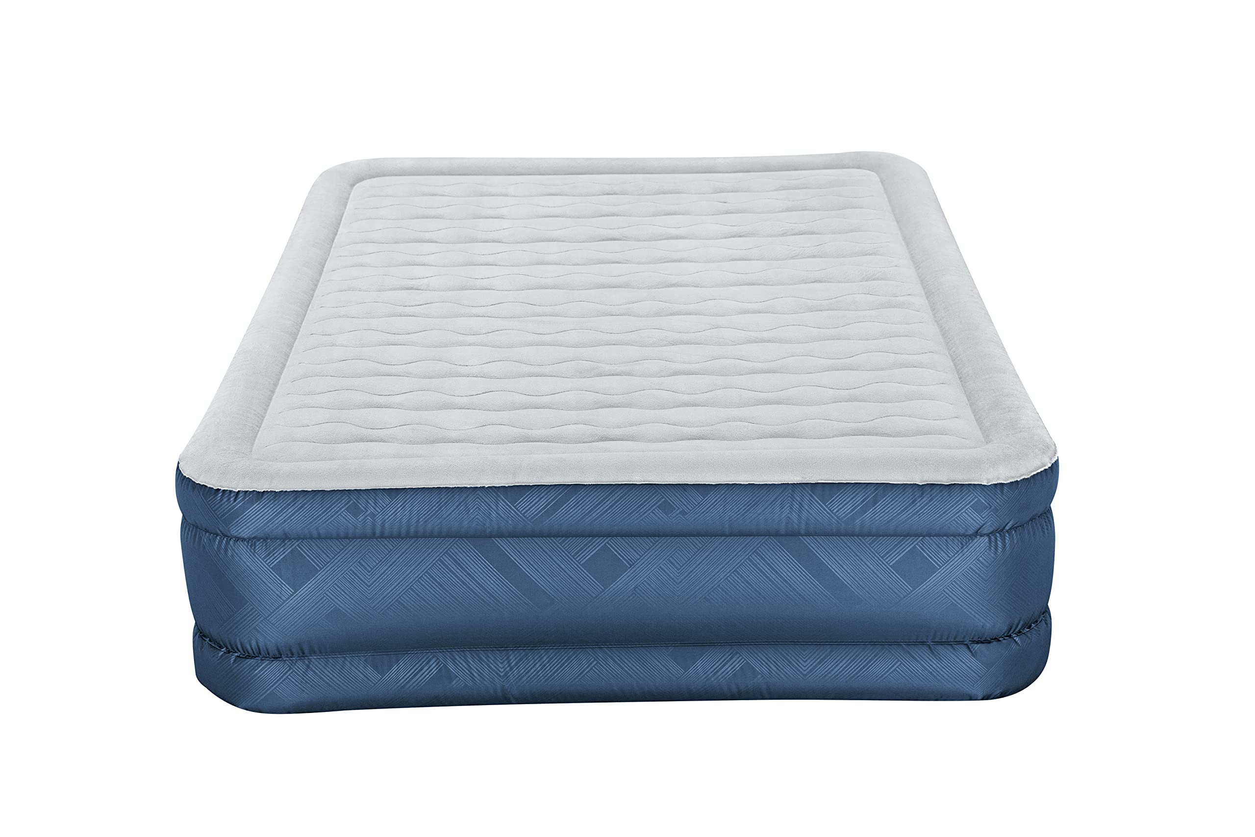 80" x 60" x 18"/2.03m x 1.52m x 46cm Fortech Snugable Top Air Mattress Queen Built-in AC Pump