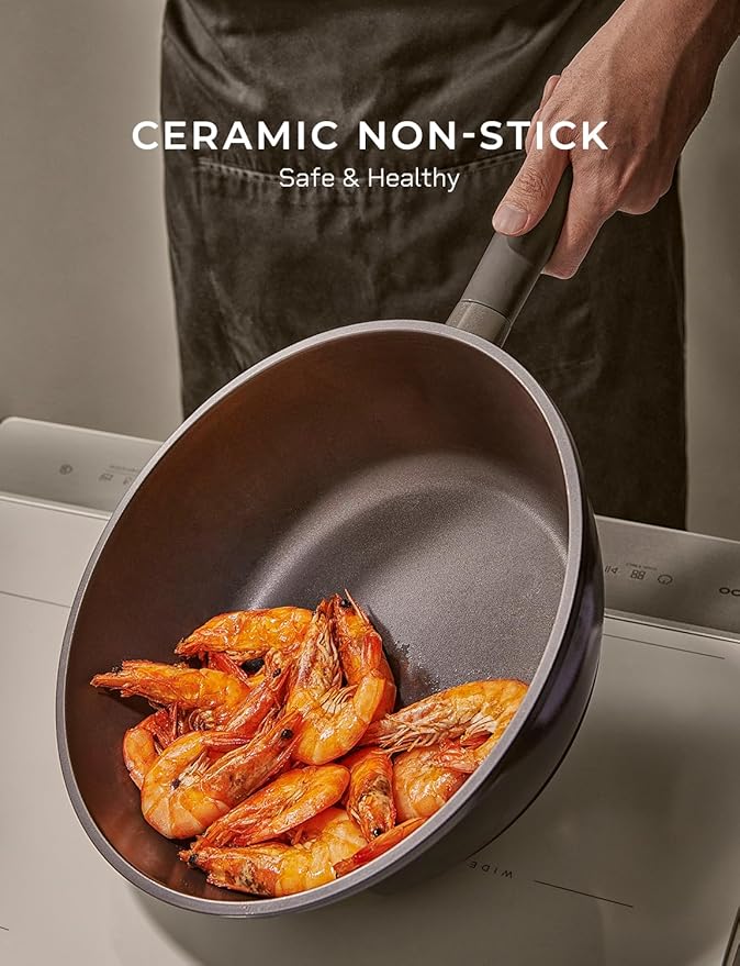 CUCKOO Wok Cerámico Antiadherente 11 in Compatible Inducción COP-B2810HGB miniatura 2