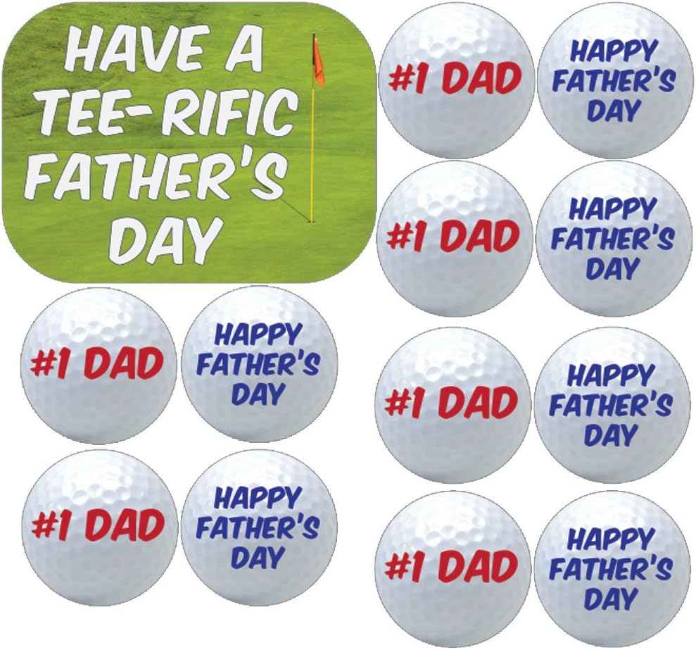 VictoryStore Yard Sign Outdoor Lawn Decorations: Father's Day Decorations, Have A Tee-rific Father's Day Lawn Signs, Set of 13 with Stakes