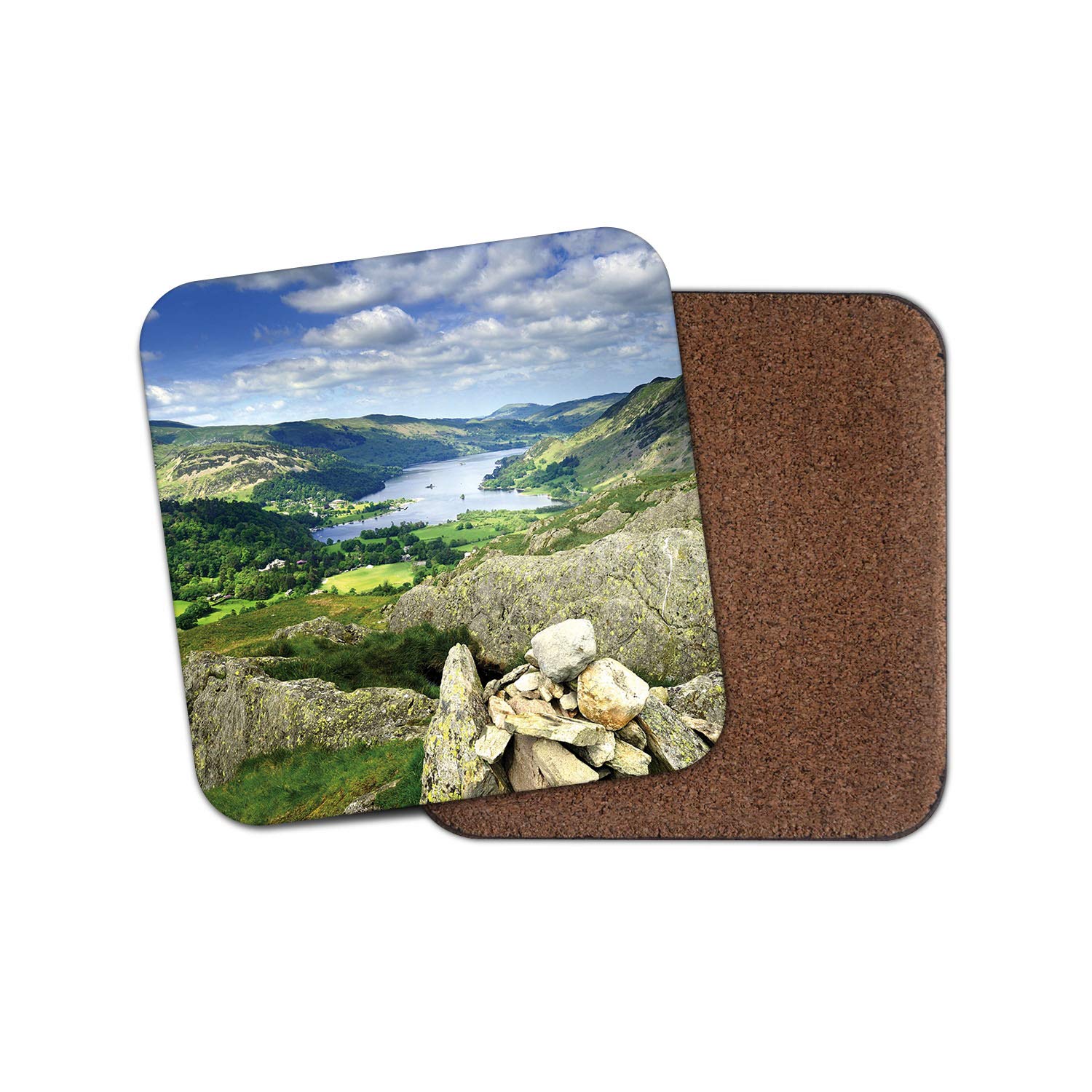 Destinationvinyl Multicolor 1 X Ullswater Arnison Crag Coaster - Lake District England Hiking #14250