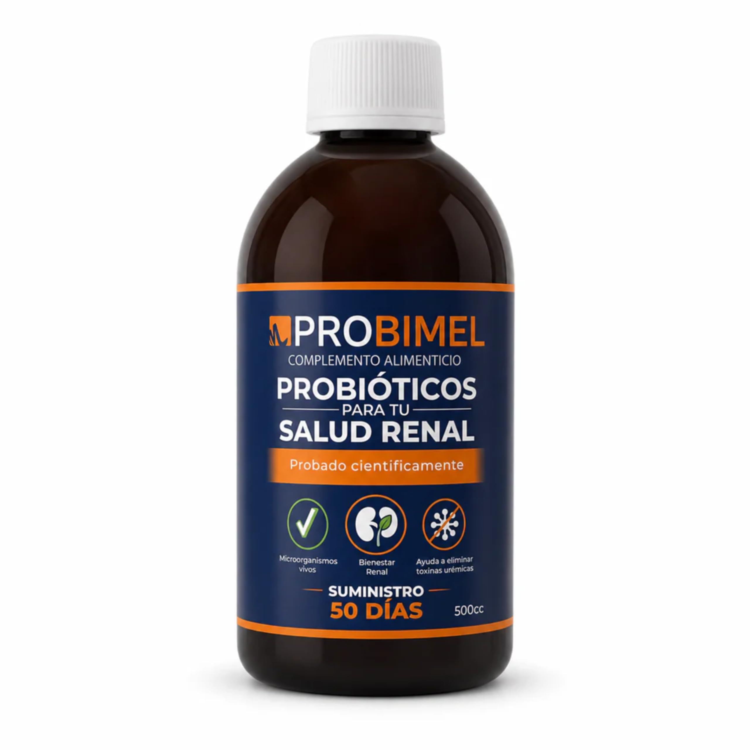 Nefro Complemento Alimenticio para la Salud Renal 500Ml - Probiótico para Apoyar el Eje Intestino Riñón - Apoyo Nutricional para Personas con Enfermedad Renal Crónica (250ml)