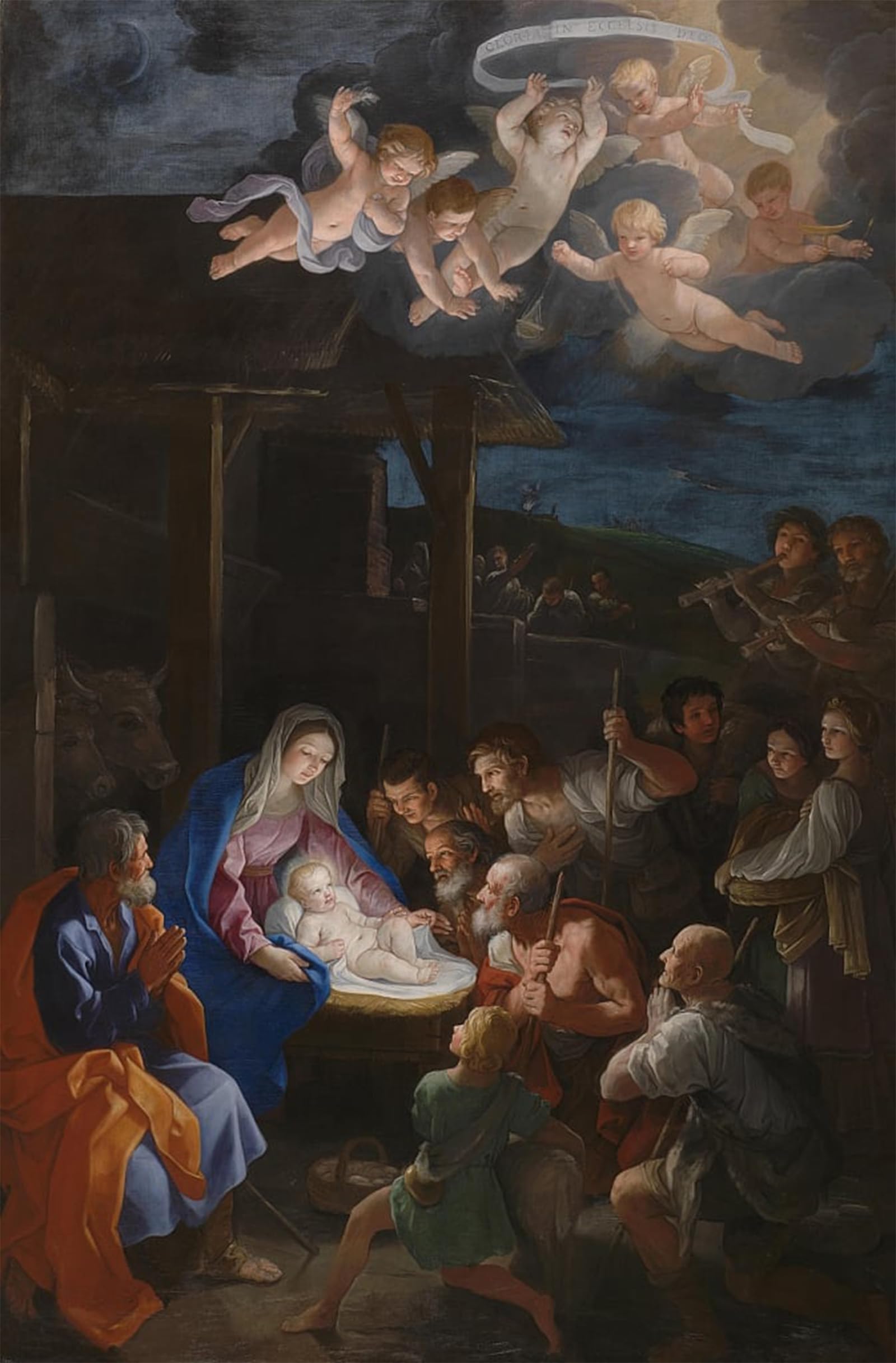 POSTERIIk Famous Modern Artwork Art Mural the Adoration of the Shepherds by Vintage Painting Oil Paintings Pictures for Home Decor 60x90cm