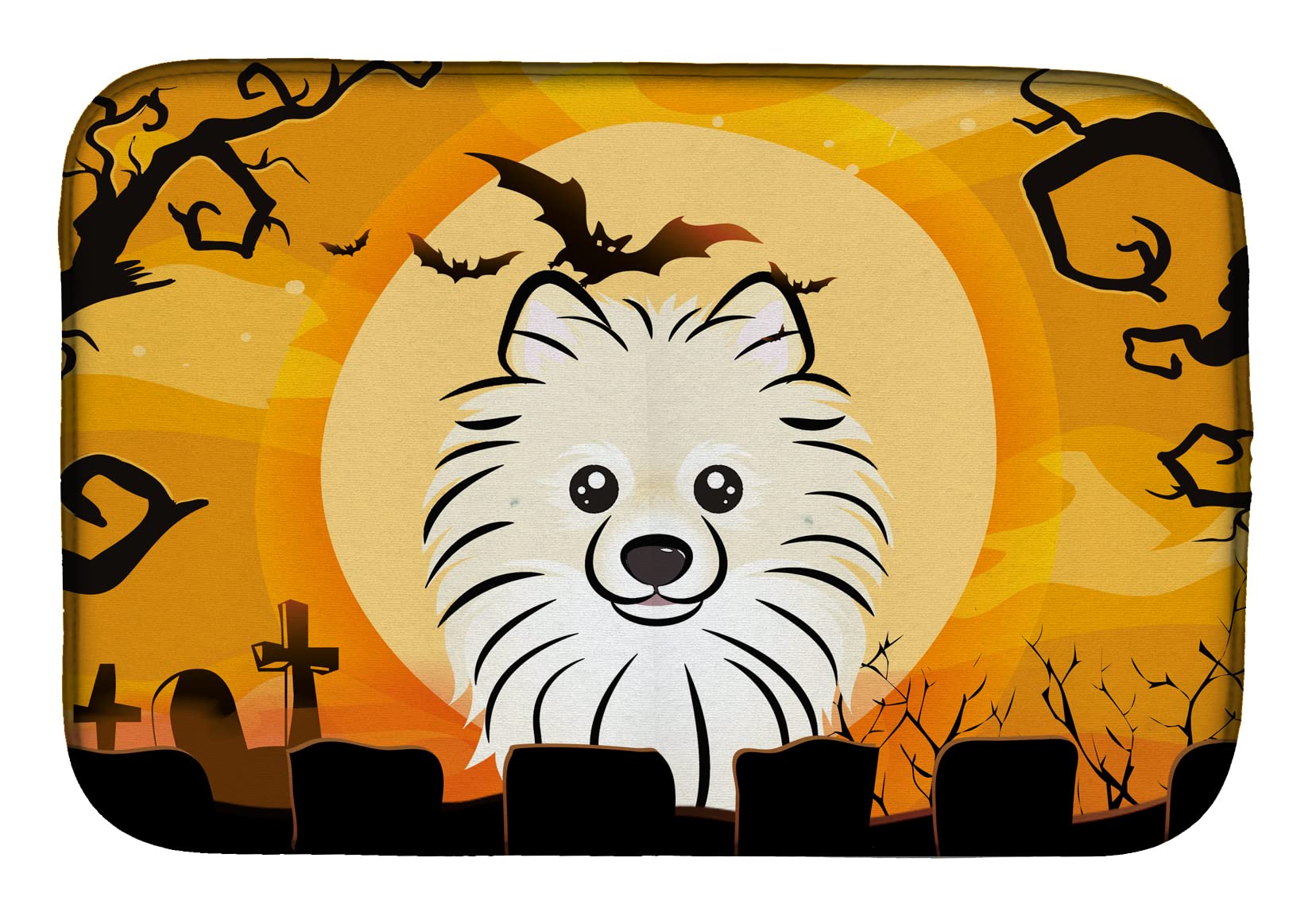 Tapete de secado Pomerania para decorar tu cocina en Halloween
