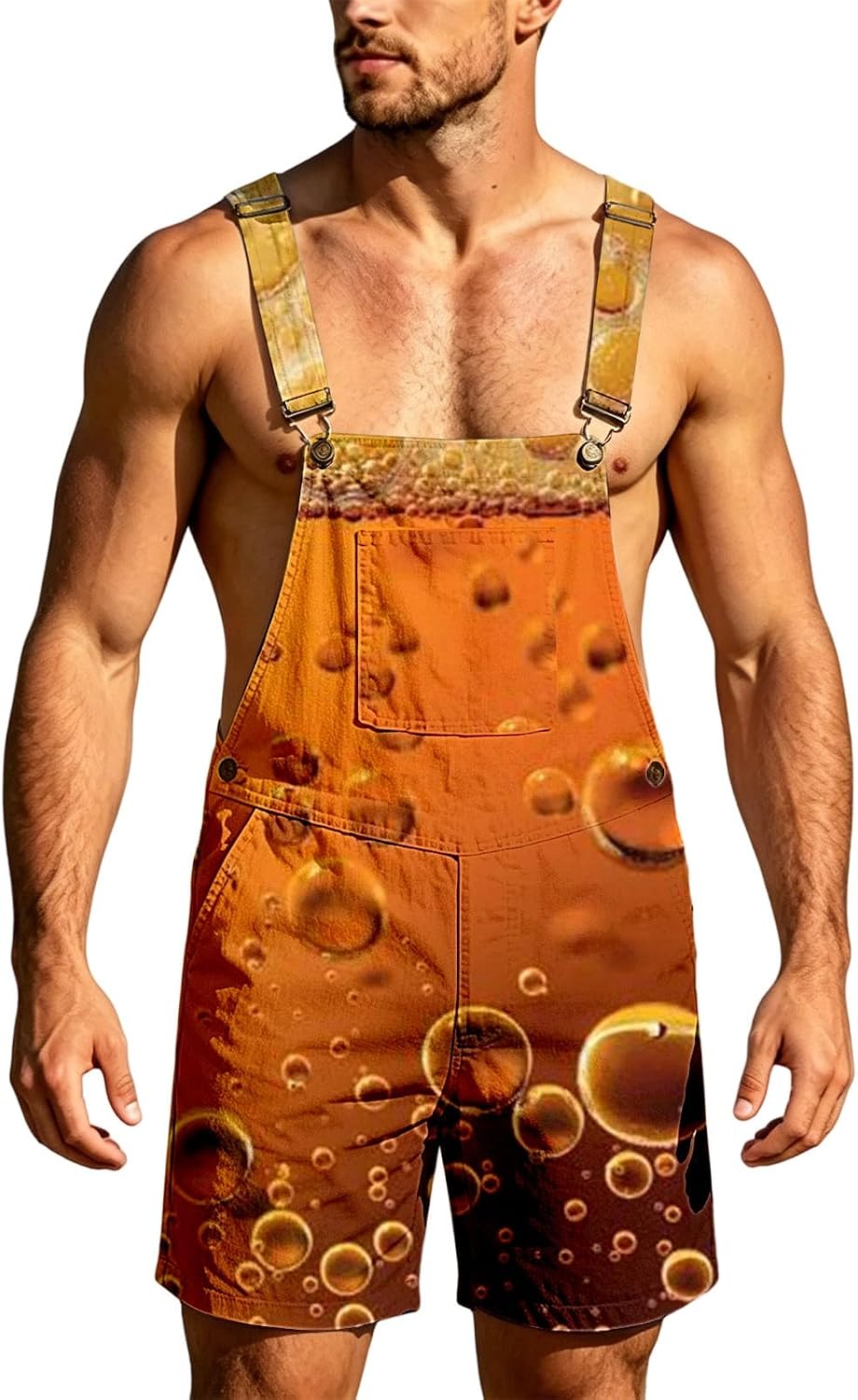Generisch Shorts with print braces beer festival leisure trousers for men in classic design