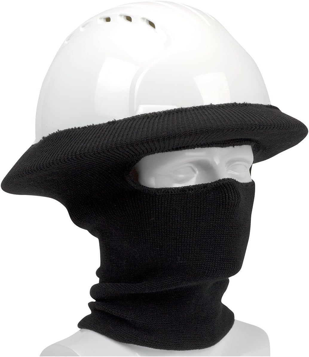 PIP Rib Knit Hard Hat Tube Liner Full Face & Neck 365-1502 Black OS