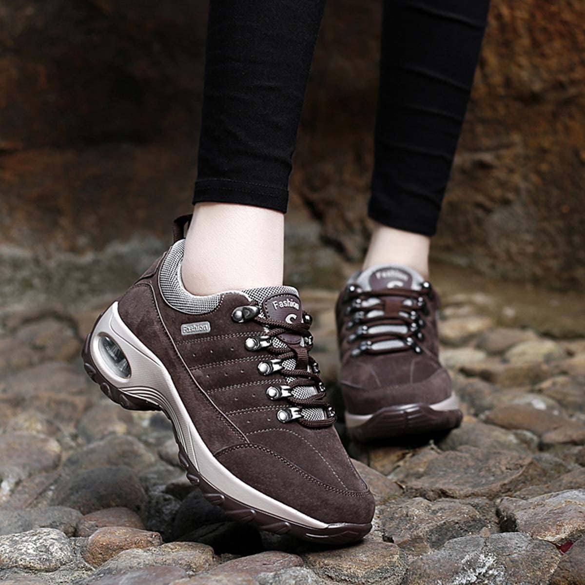 JOEupin Women's Hiking Shoes with Non-Slip Breathable Lightweight Low Top for Outdoor Trailing Trekking Walking Climbing Travel