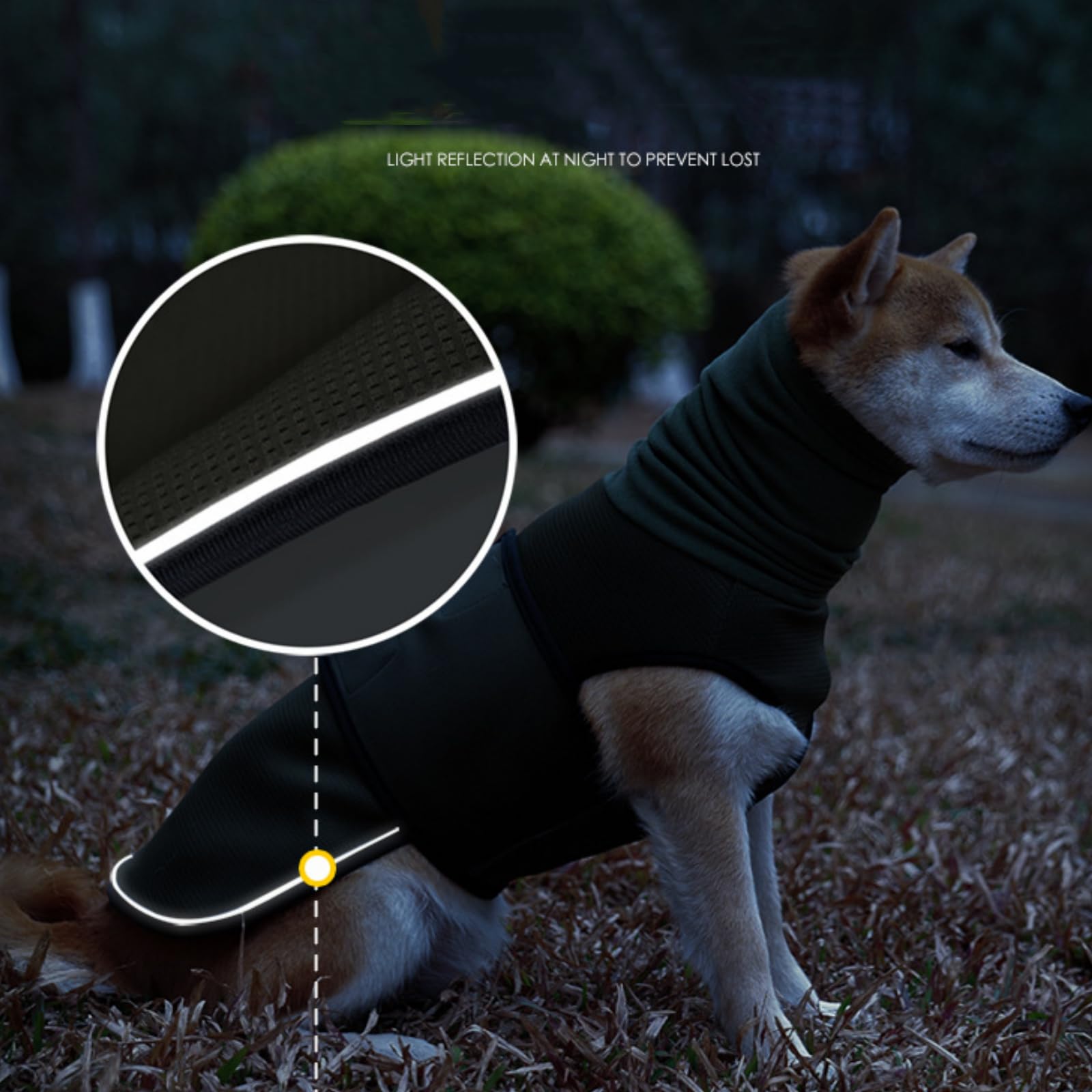 Yanmucy Cappotto calmante per cani con snood per cani 2 in 1, per alleviare l'ansia, regolabile, con cappuccio e paraorecchie per alleviare i nervi del cane, per fuochi d'artificio per ansia