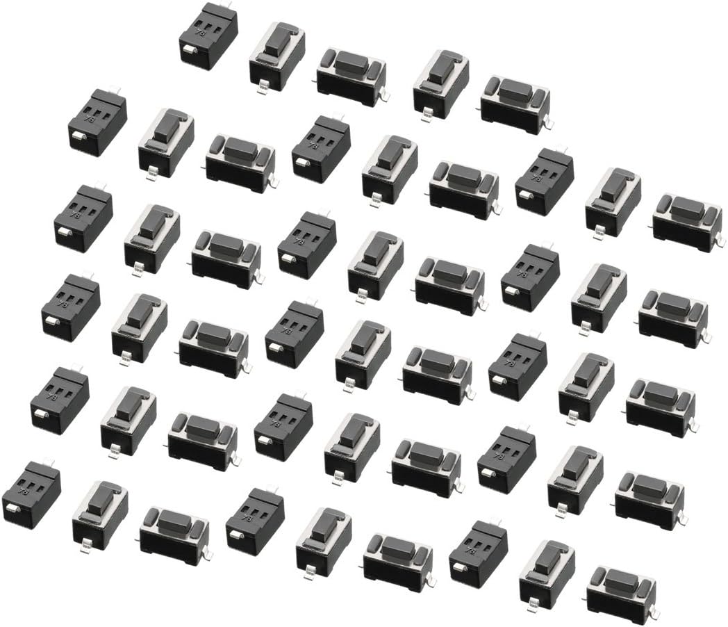 Uxcell PCB SMD Momentary Tactile/Push Button Switch, 3 x 6 x 4.3mm