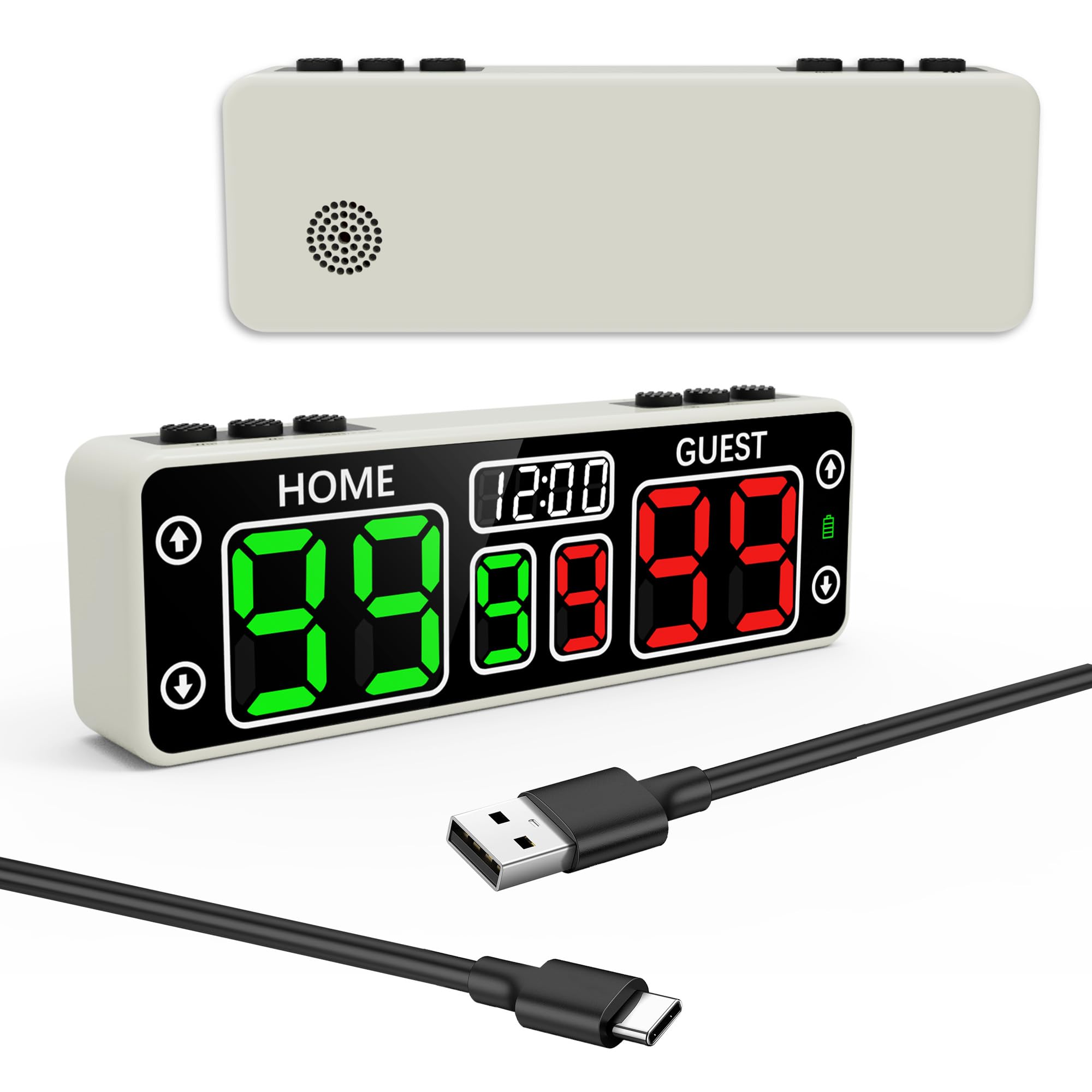 Magnetic Touch Smart Scoreboard With Timer, Portable Mini Electronic Scoreboard, 10 Digit Tabletop Scoreboard for Board Games (Chess, Checkers) & Sports (Football, Darts,Snooker)| Indoor & Outdoor Use