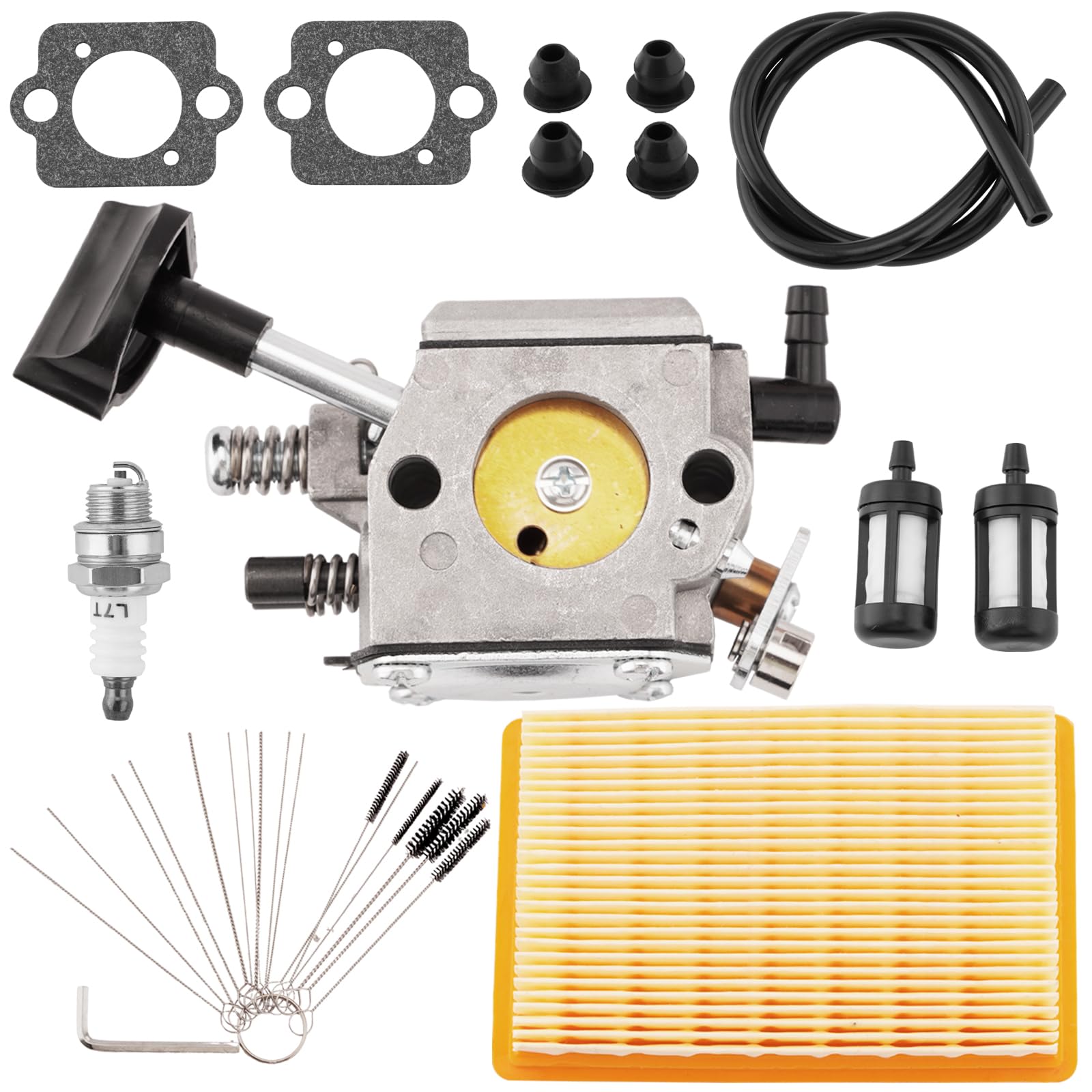 Carburatore BR420 BR400 per soffiatore a zaino St-ihl SR320 SR340 SR380 SR400 SR420 BR320 BR340 BR380 BR400 BR420 con filtro dell'aria filtro carburante linea guarnizione Saprk spazzola di