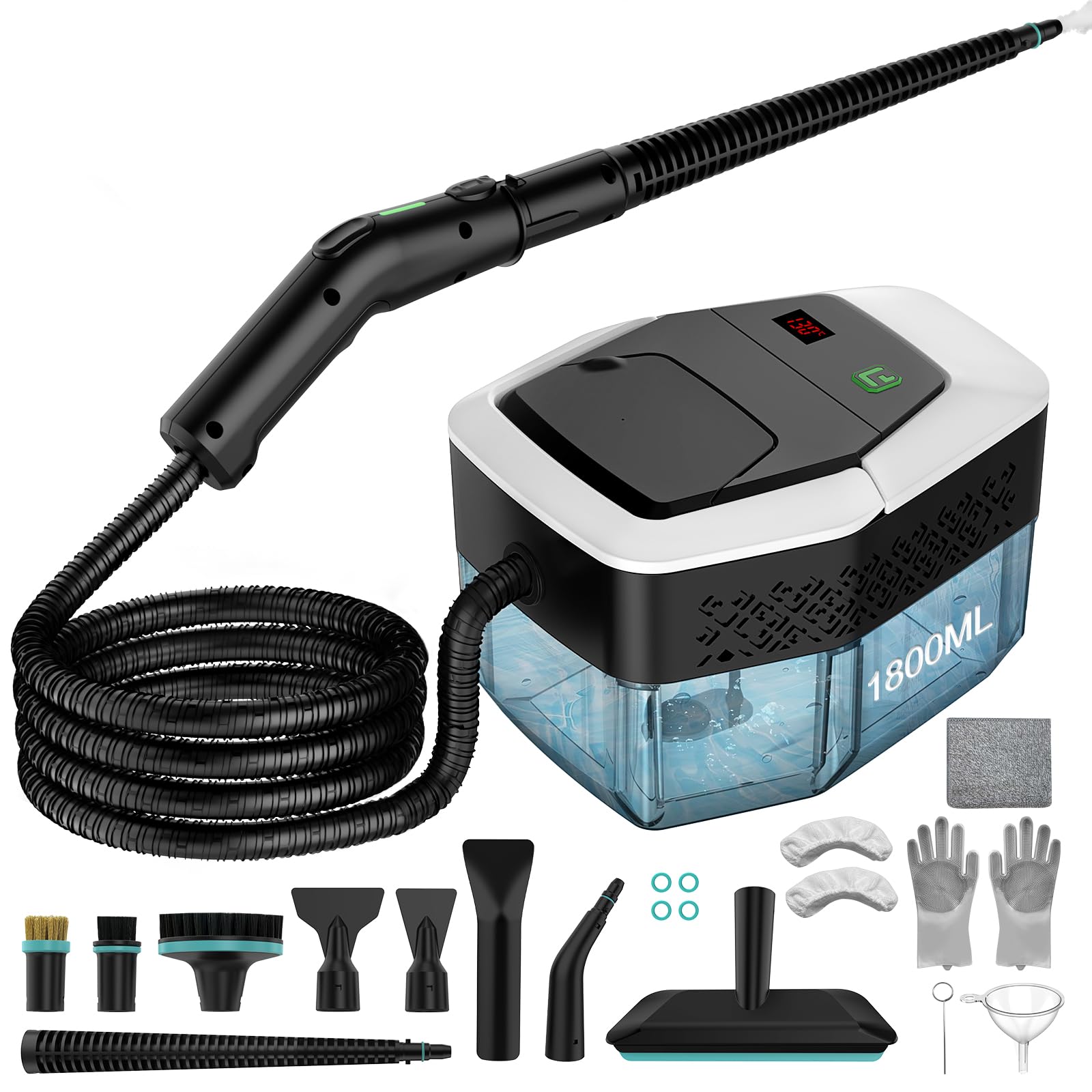 Granarbol 1800ml -2500W Dampfreiniger, 8s Heizung 275°F/145°C Entfernt Fett