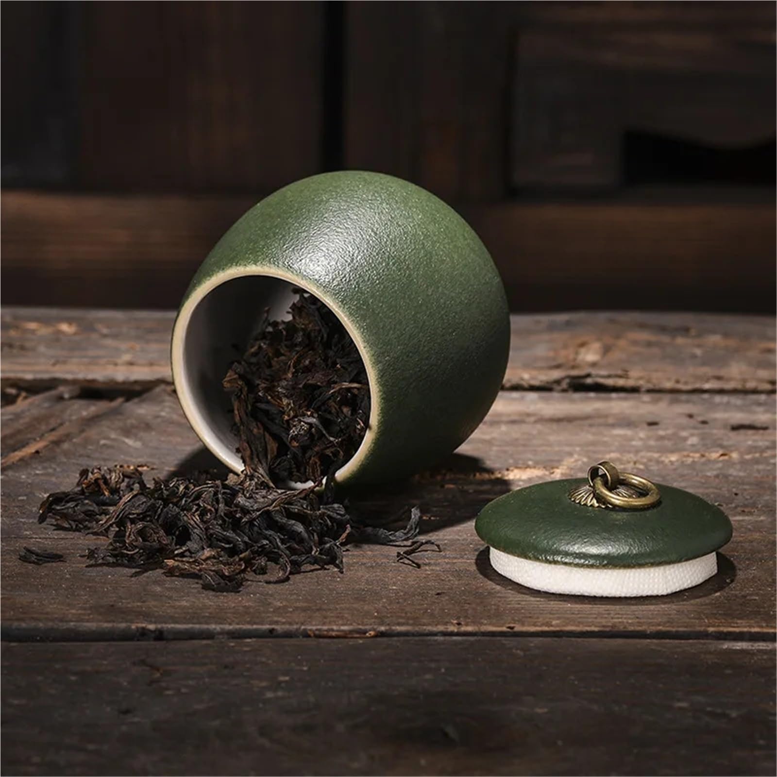 Lata De Té De Cerámica Tarro de almacenamiento cerámica Color creativo, botella té y café multifuncional, contenedor lata viaje portátil