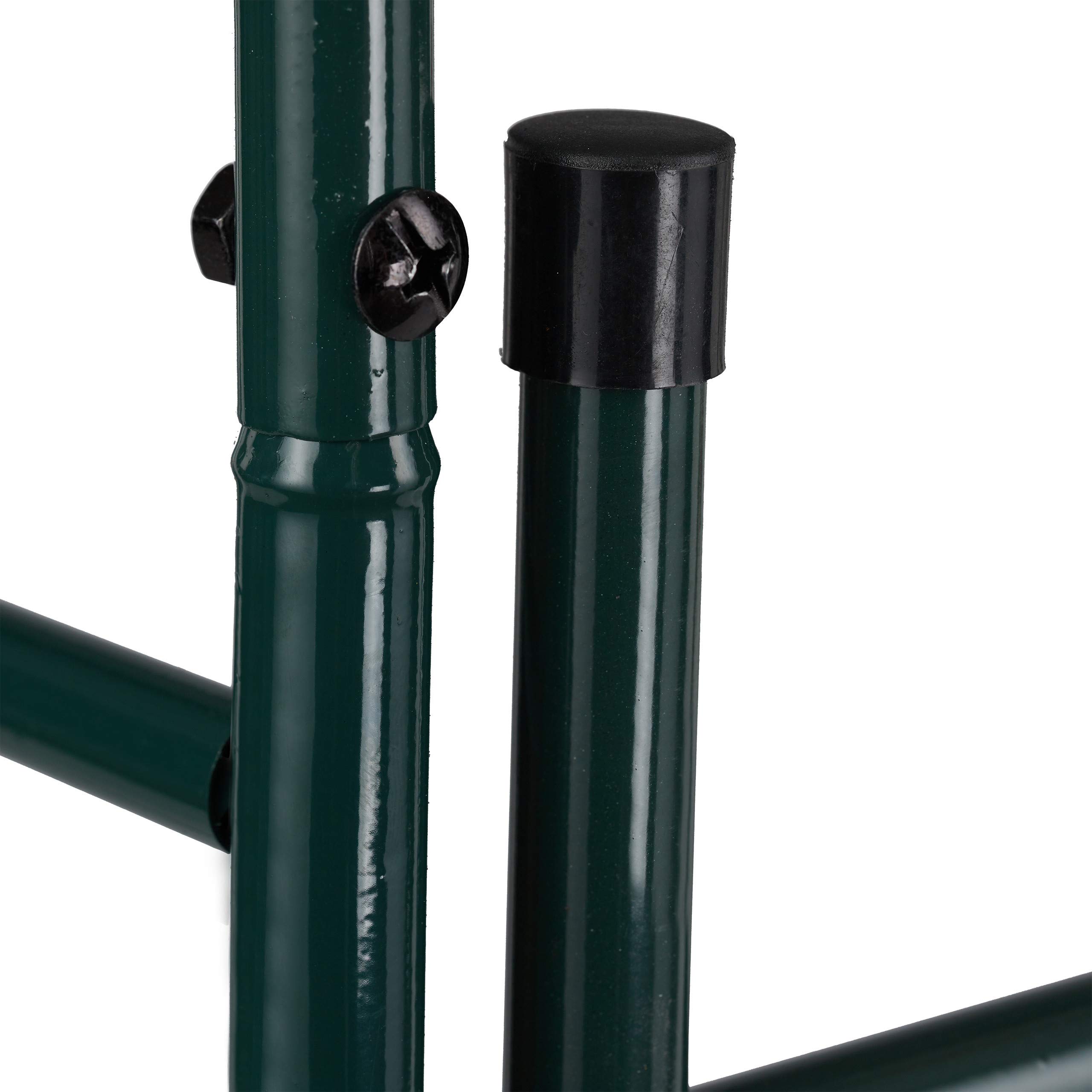 Relaxdays, vert foncé Arche de rosiers porte, Arcade, treillis plantes grimpantes, tuteur métal, 230 x 113,5 x 36,5 cm