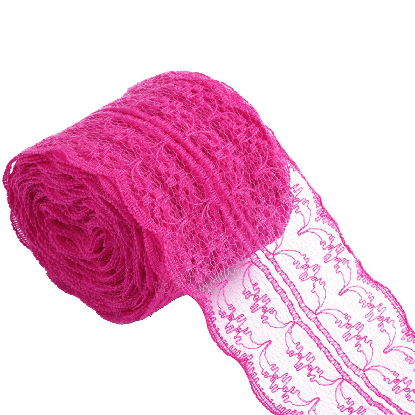 alloneslife Water Soluble Lace 4cm Wide for Family Craft Sewing Projects and Wedding Decoration Polyester Fabric Sturdy Designs Wide Lace Trim