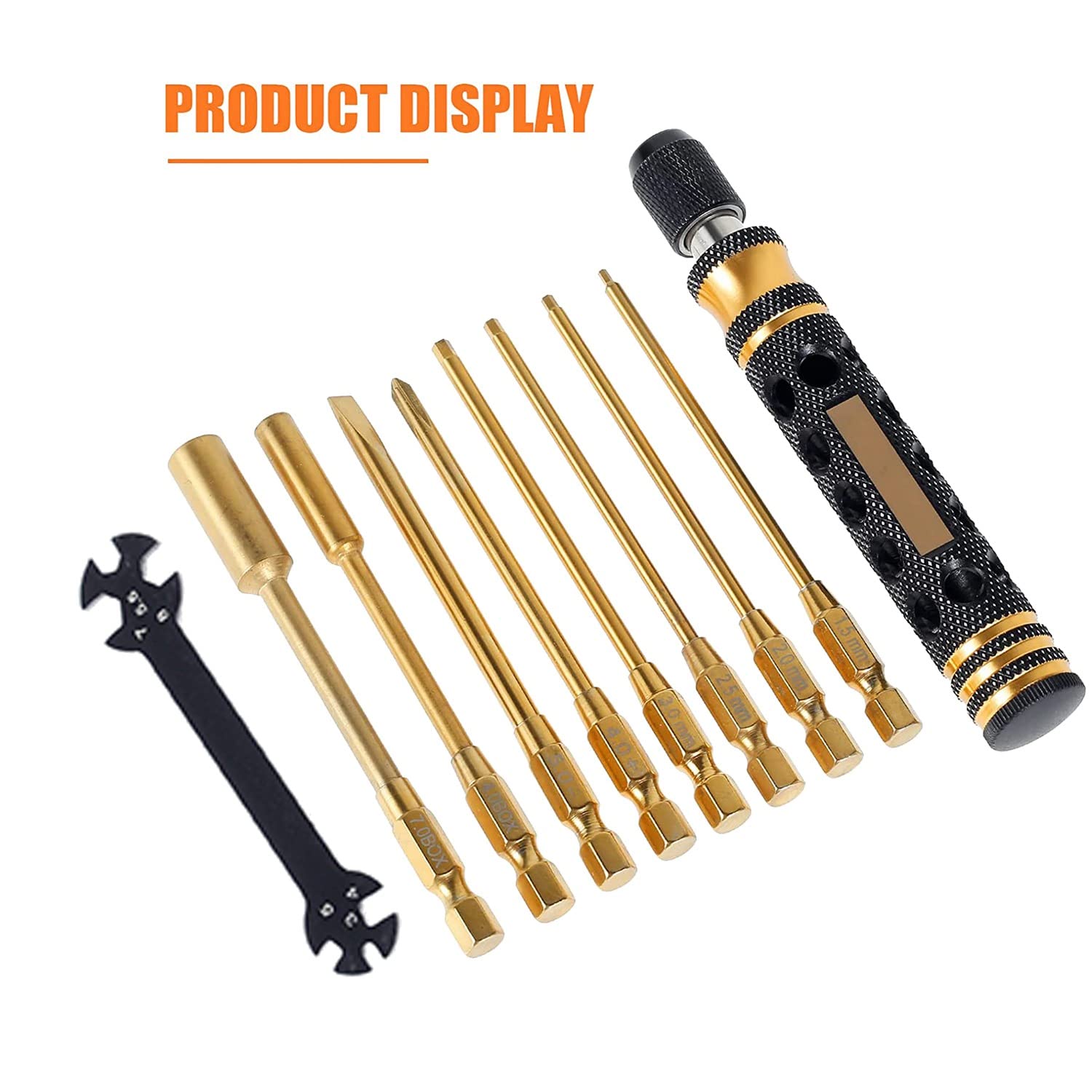 9-In-1-RC-Werkzeugsatz, RC-Auto-Werkzeugsatz, RC-Sechskantschraubendreher-Set für RC-Car-Hobby-Werkzeuge