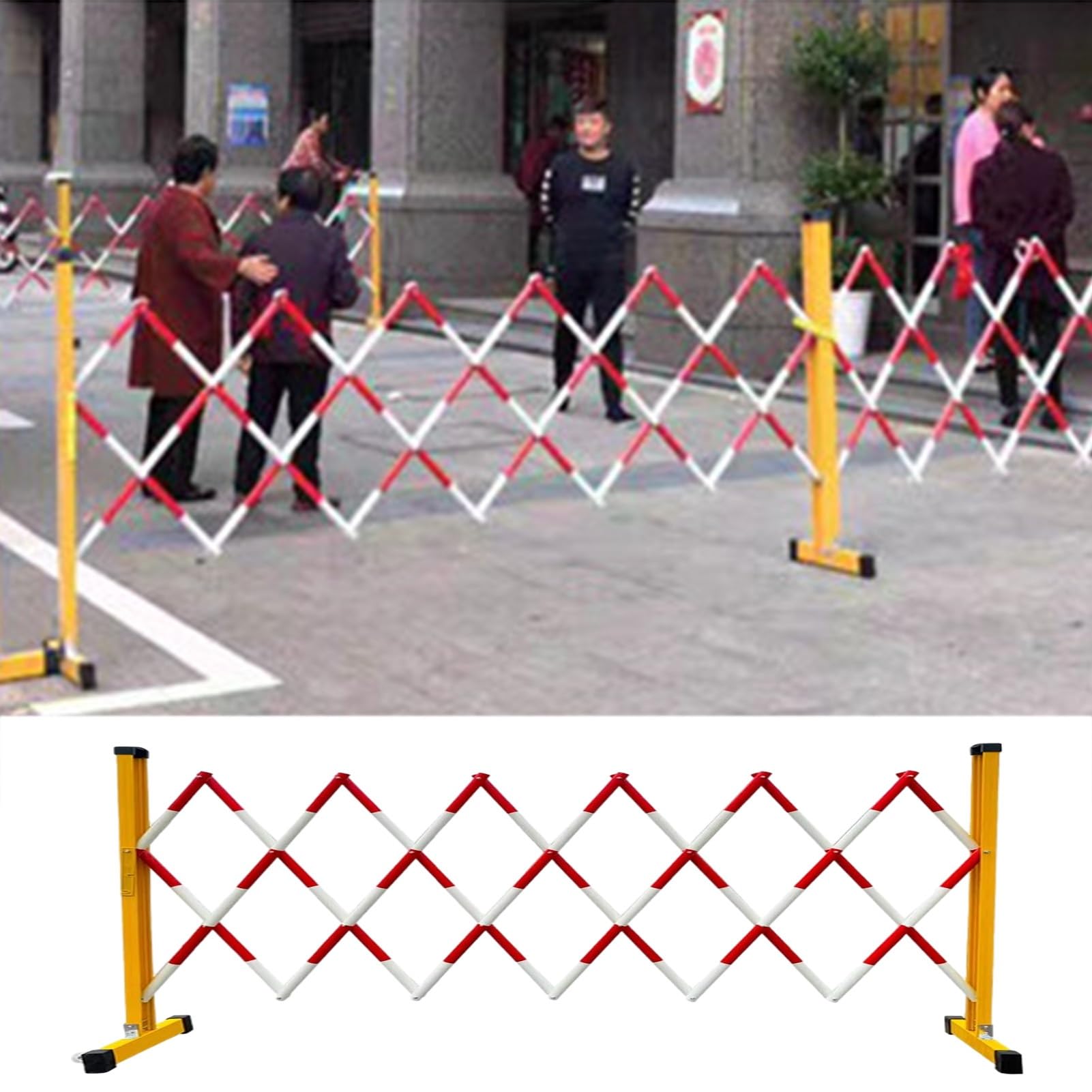 Barrière de circulation extensible de 1,2x3m pour la sécurité des zones réglementées