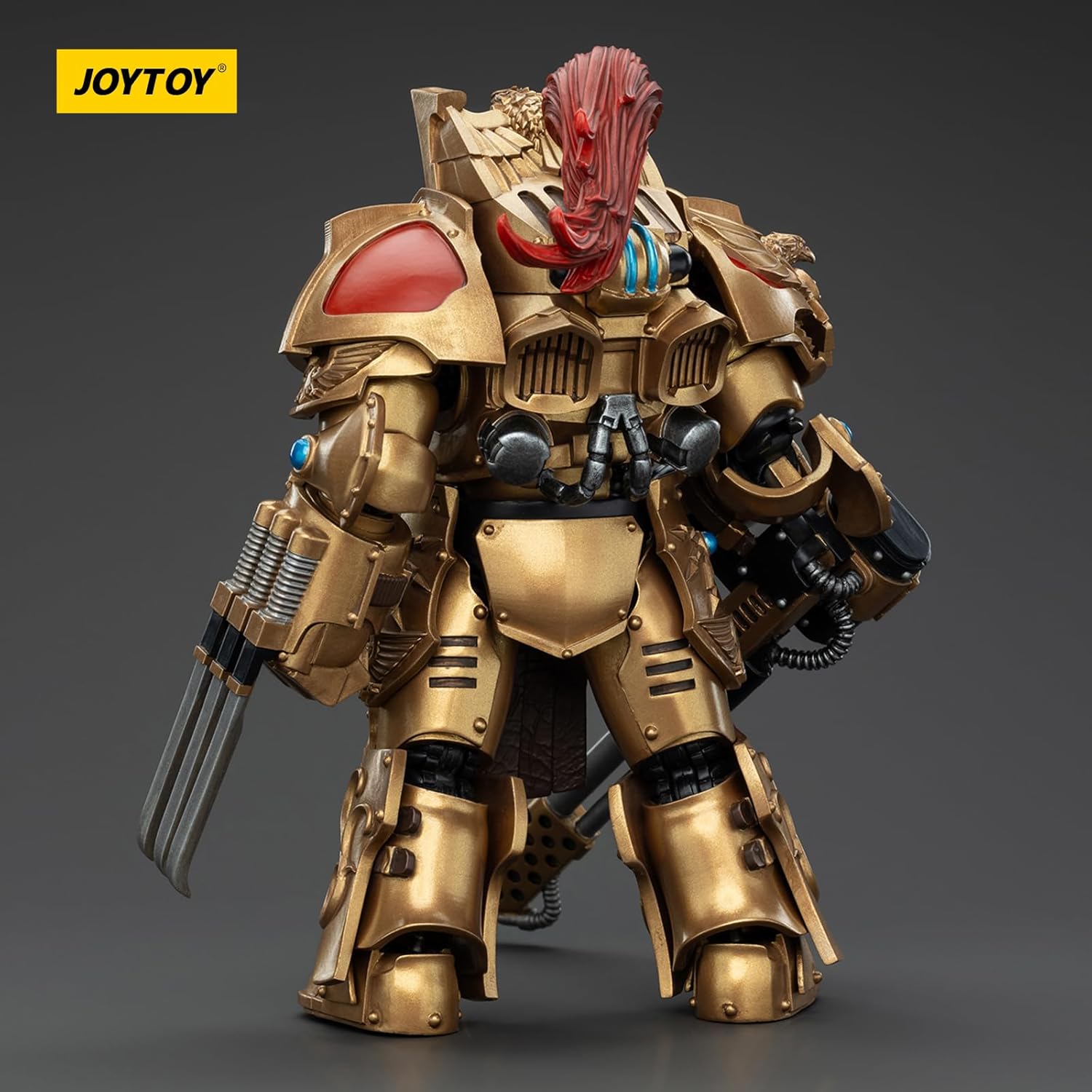 JOYTOY Warhammer 40k Legio Custodes, Legio Custodes Aquilon Terminator Squad Aquilon with Infernus Firepike 1/18 Action Figure, Dedicated to You Who Love Collecting